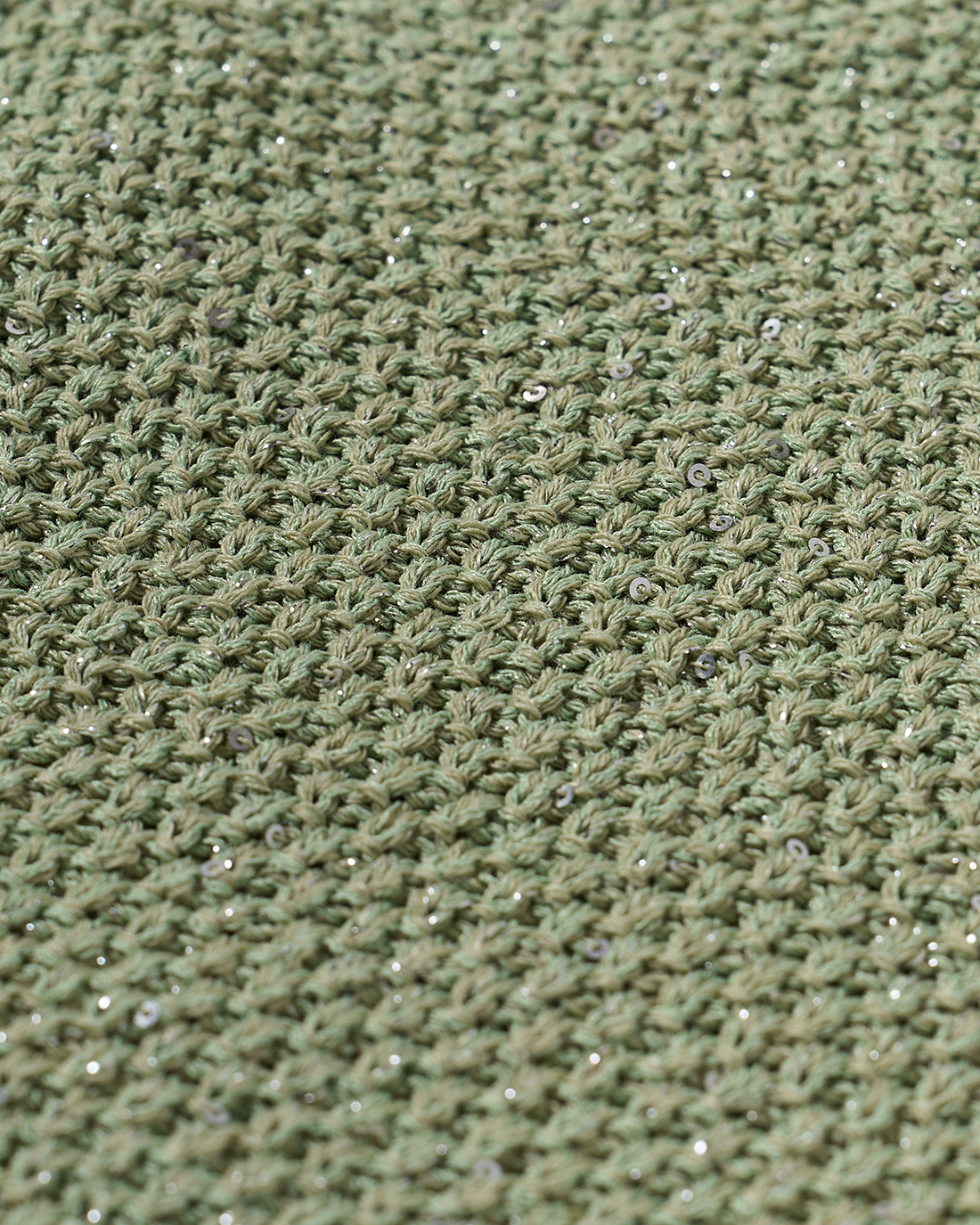 [KNIT] Tweed Sequin Cardigan (Green)