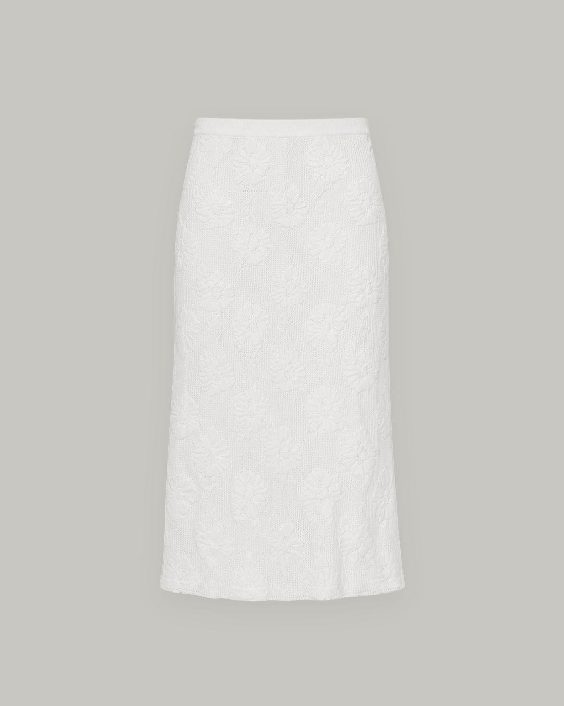 [CROCHET] Tweed Skirt (White)