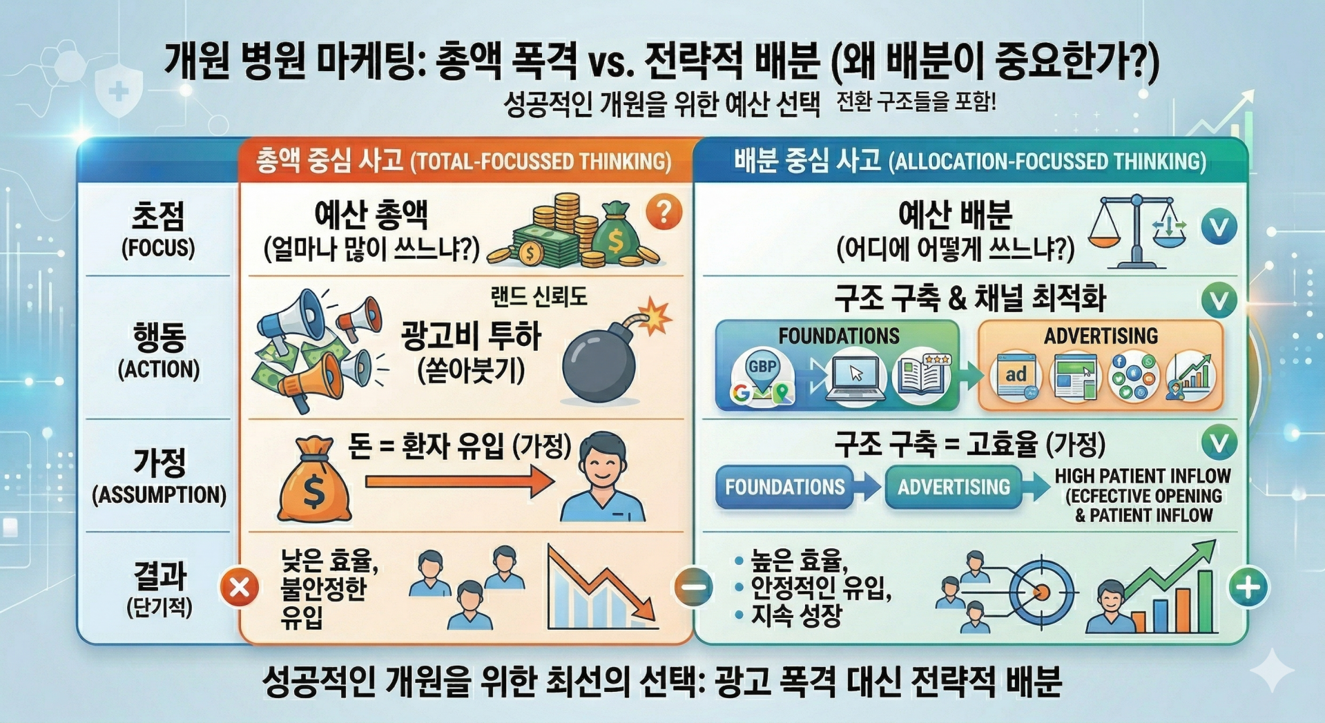 개원 병원 마케팅 예산에서 총액보다 배분이 중요한 이유