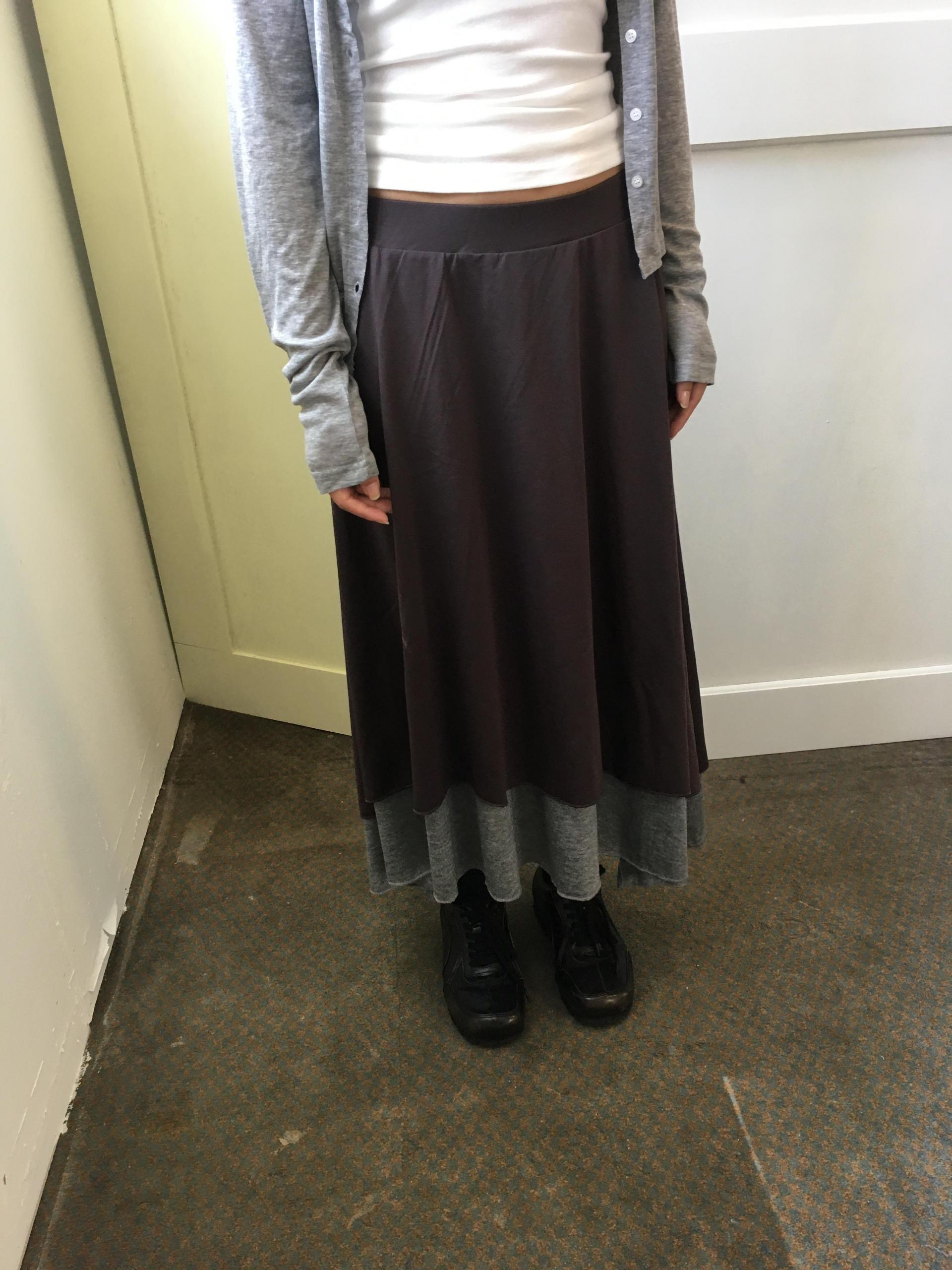 sheer long skirt