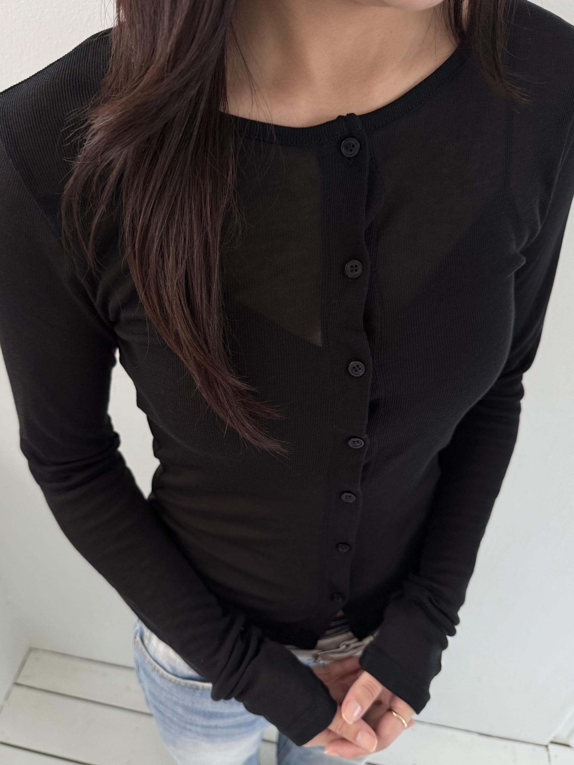 round loose cardigan