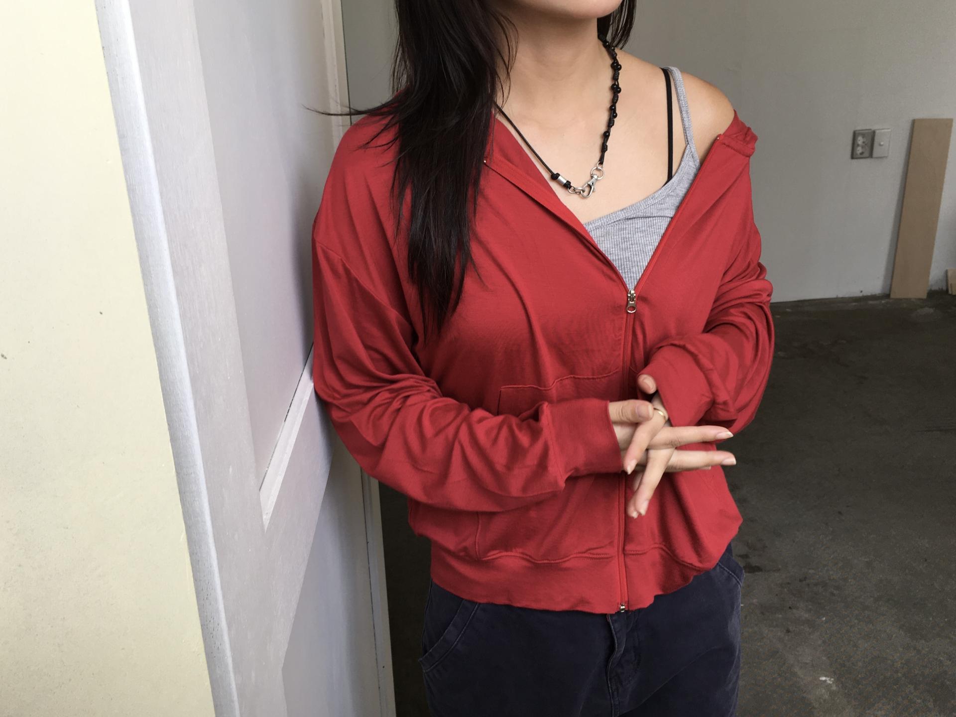 cool light hoodie zip-up