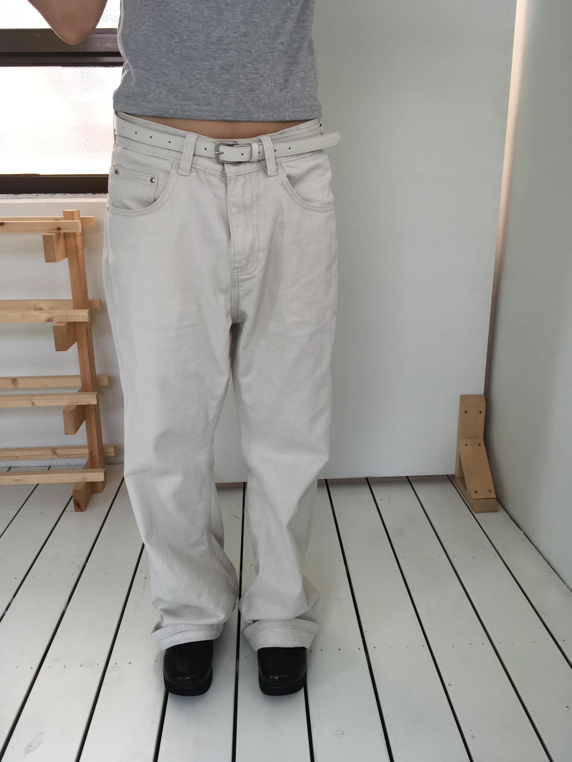 [unisex] straight basic pants