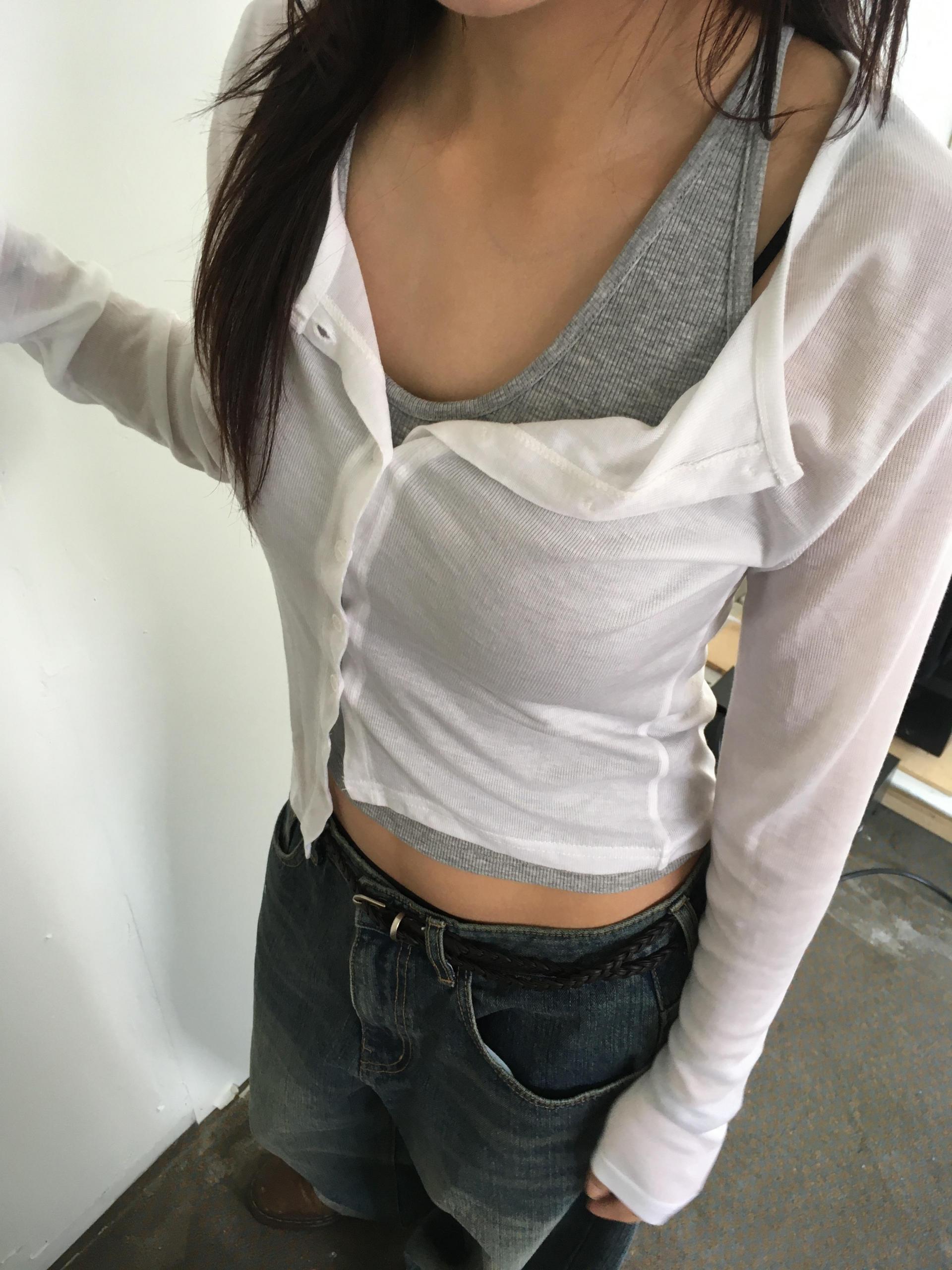 round loose cardigan