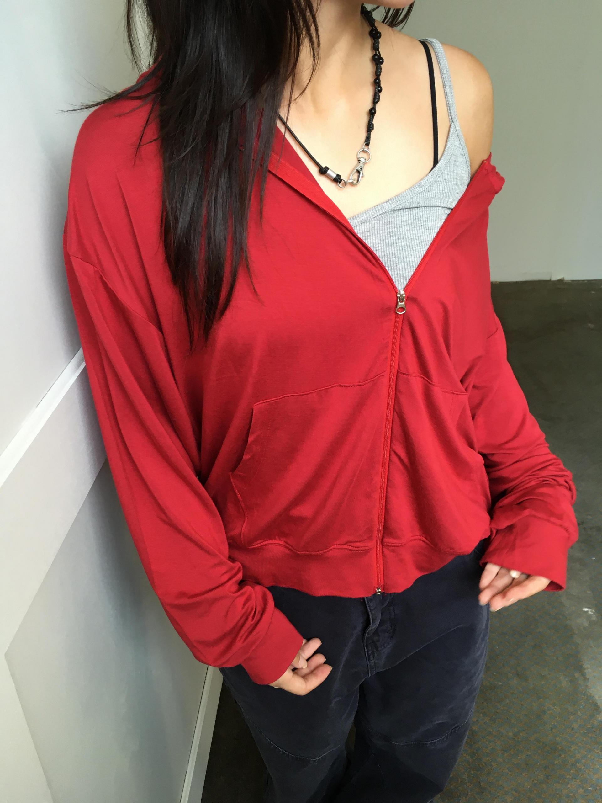 cool light hoodie zip-up