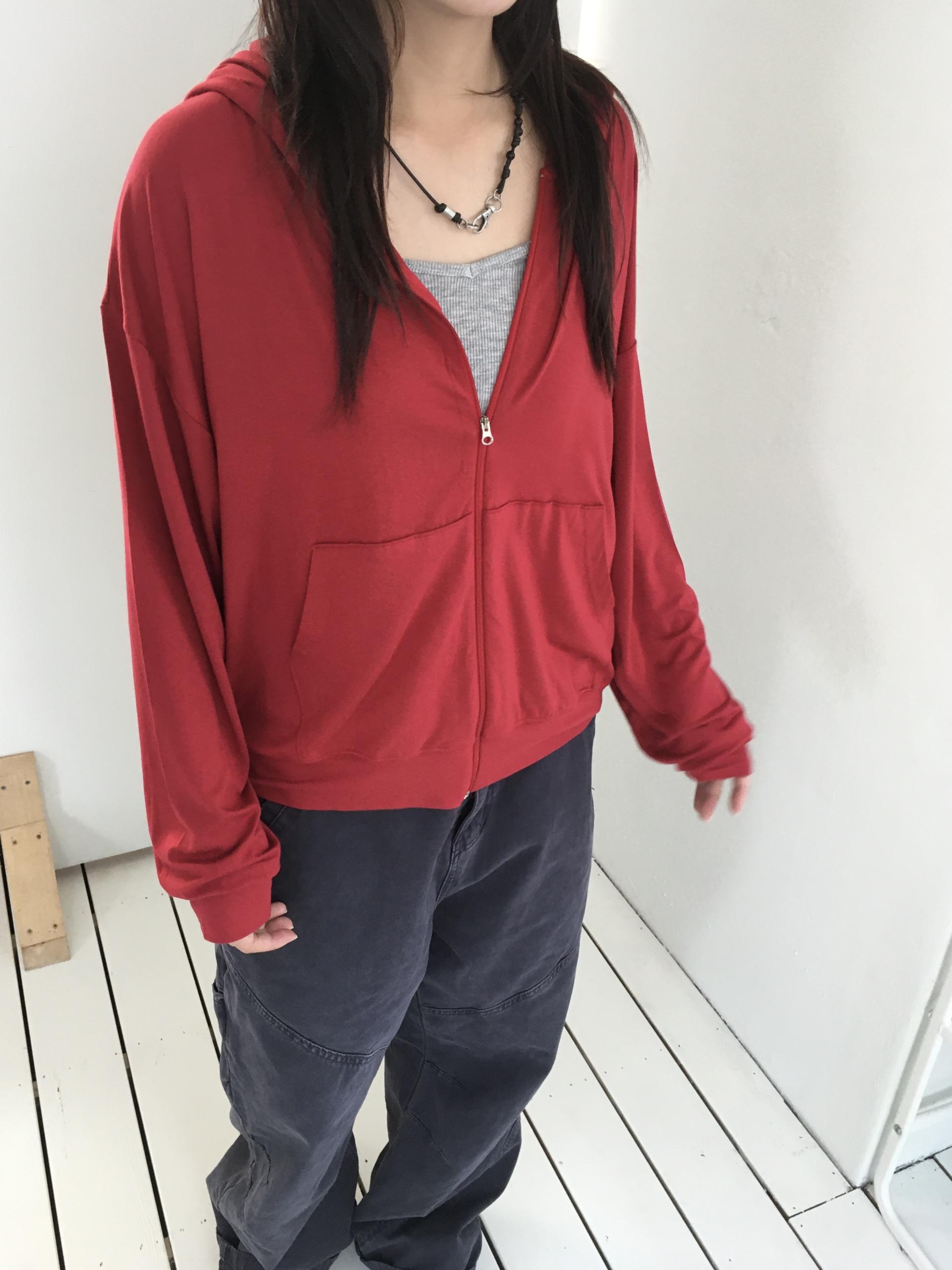cool light hoodie zip-up
