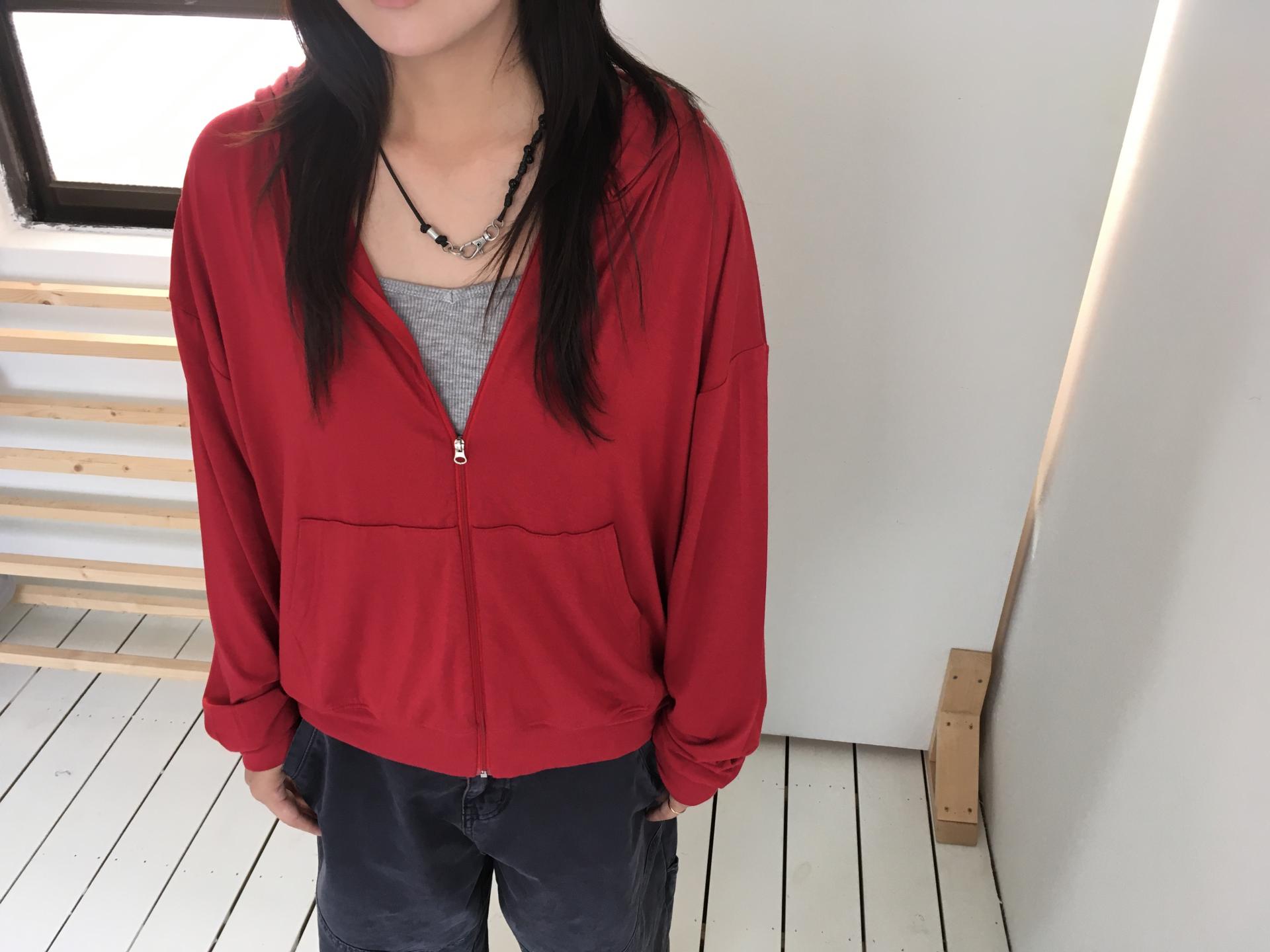cool light hoodie zip-up