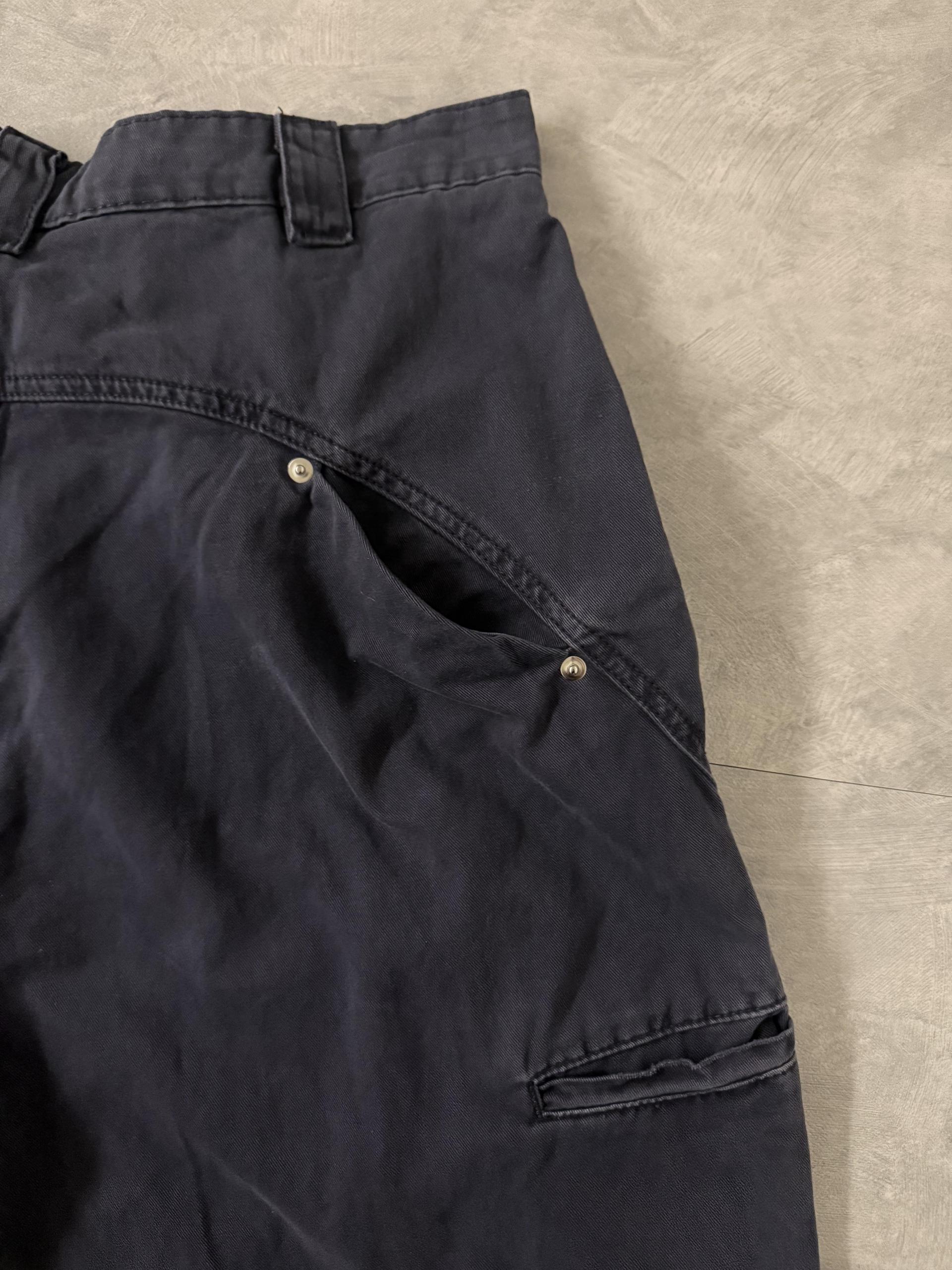 [unisex] washed navy pants
