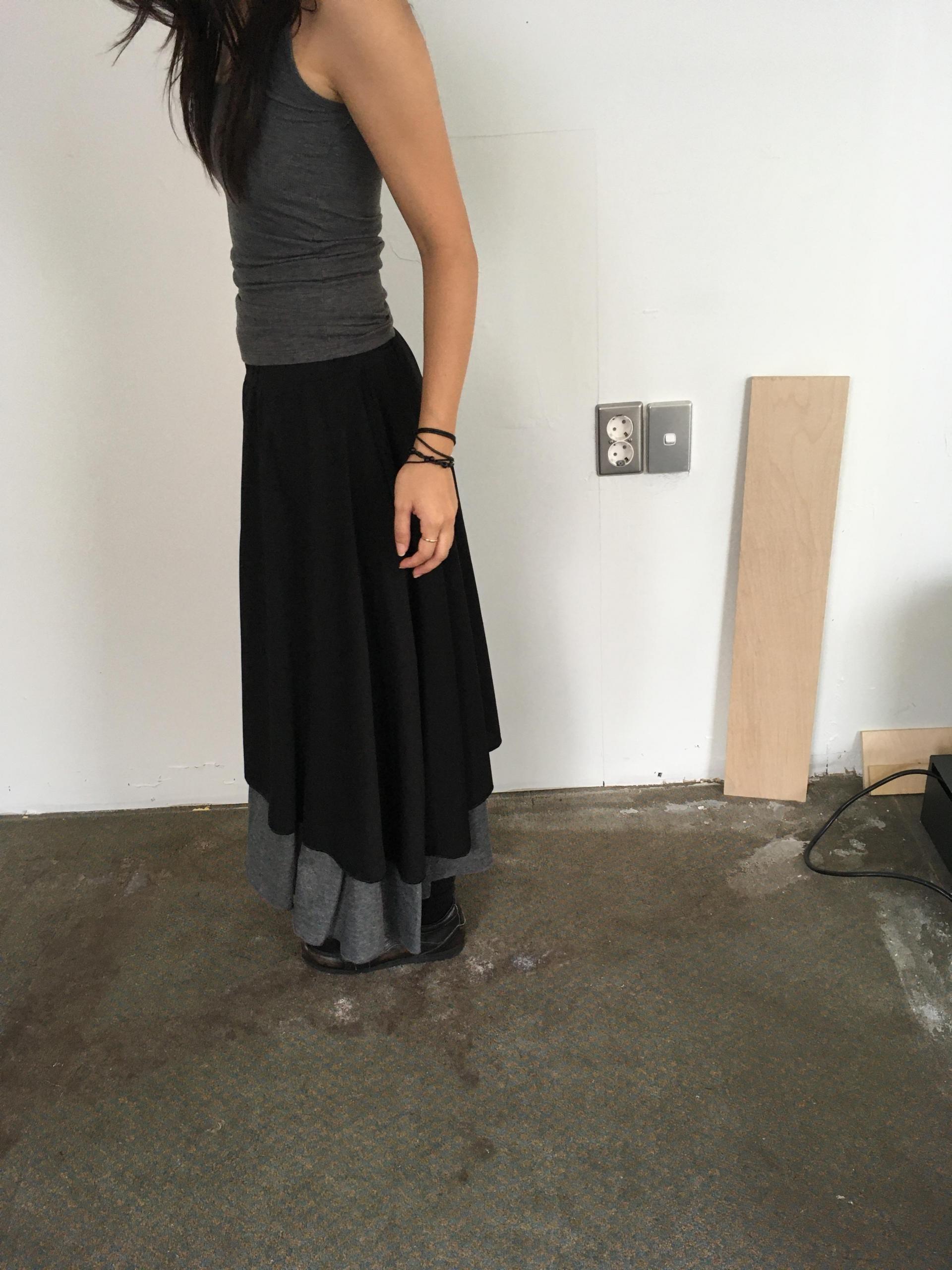 sheer long skirt