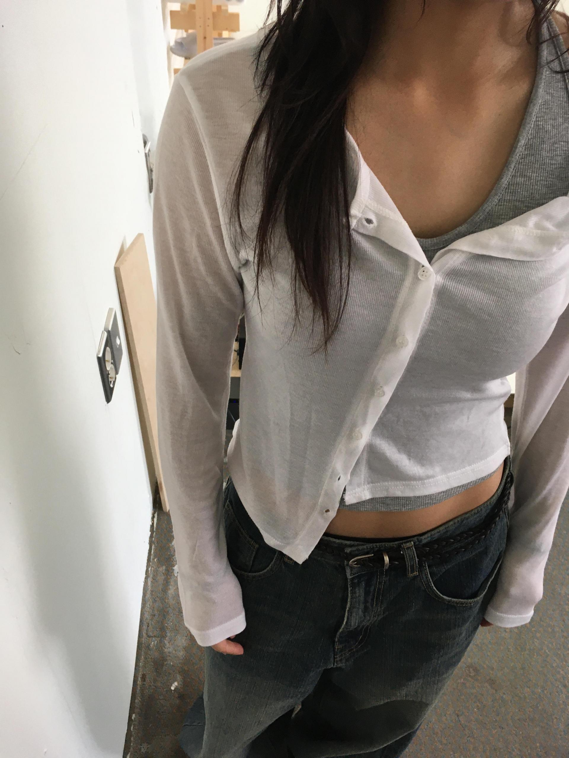 round loose cardigan