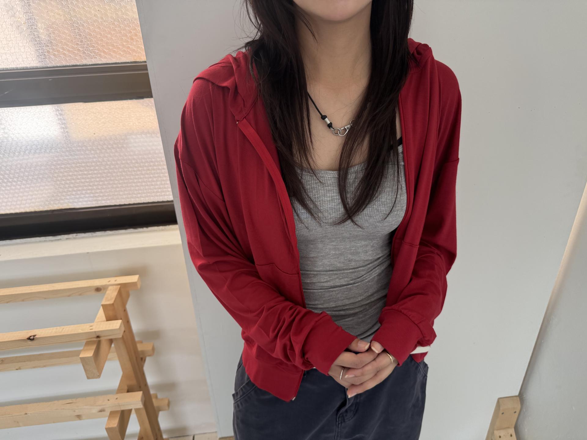 cool light hoodie zip-up