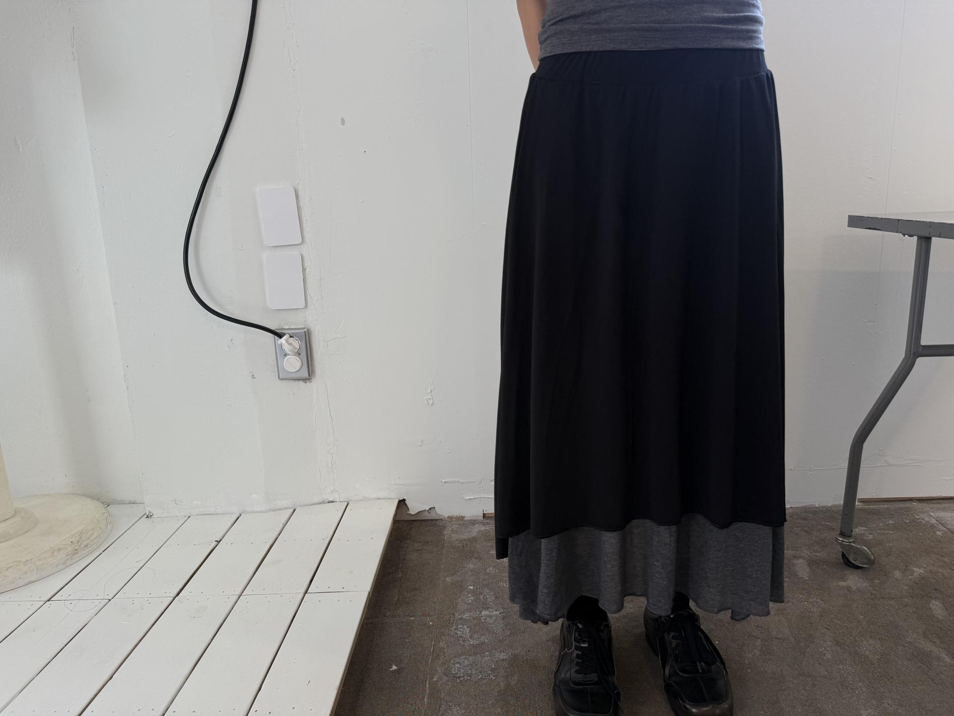 sheer long skirt