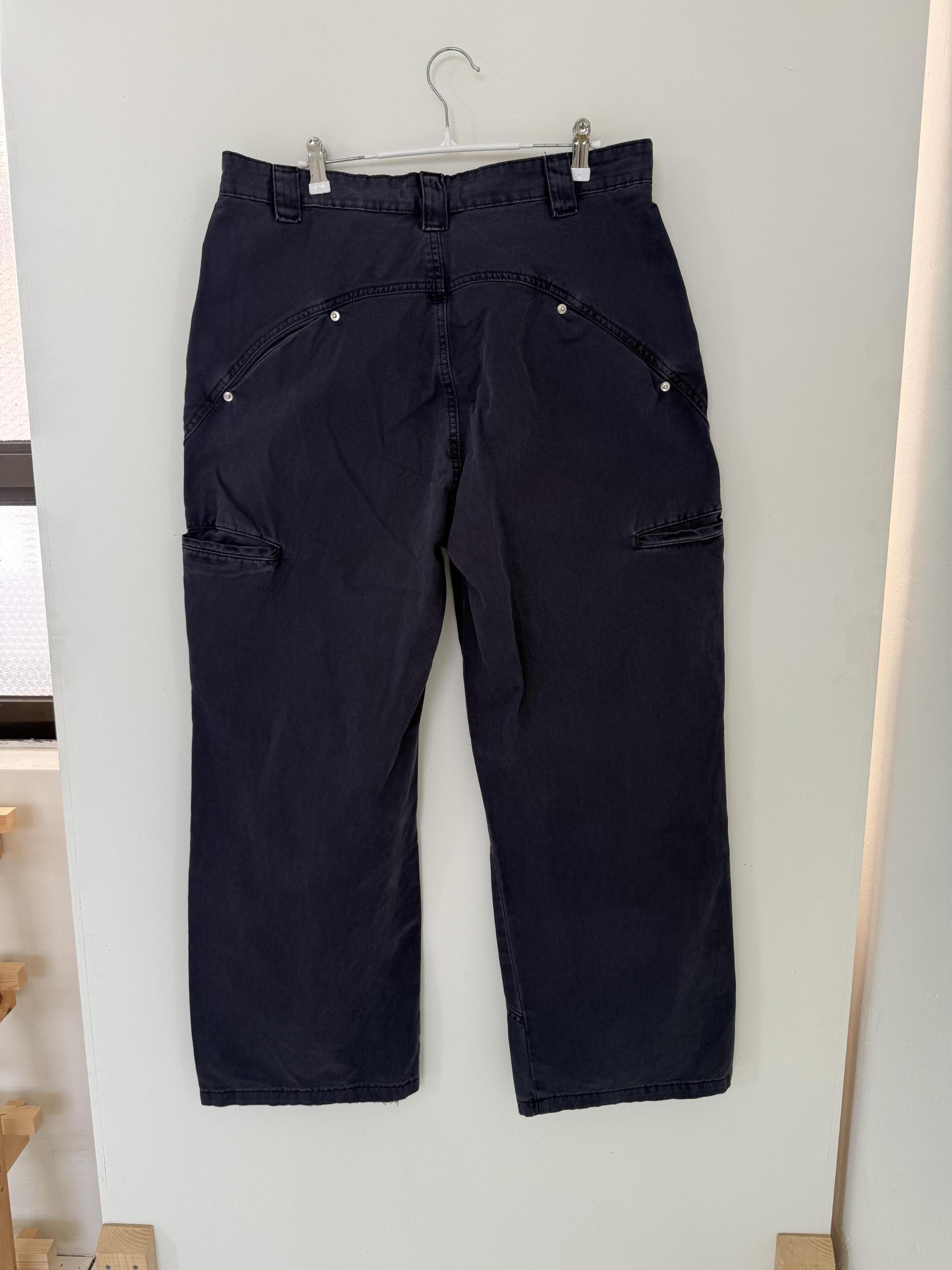 [unisex] washed navy pants