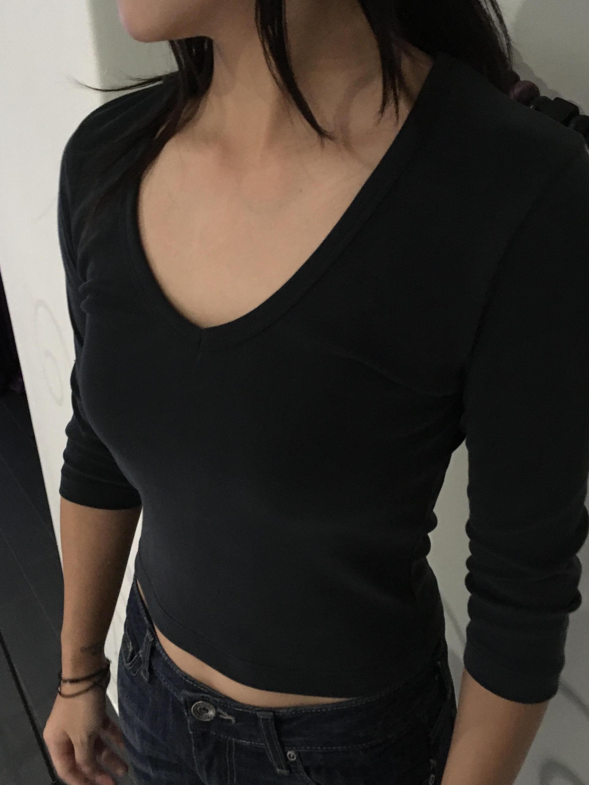 3/4 modal v-neck tee