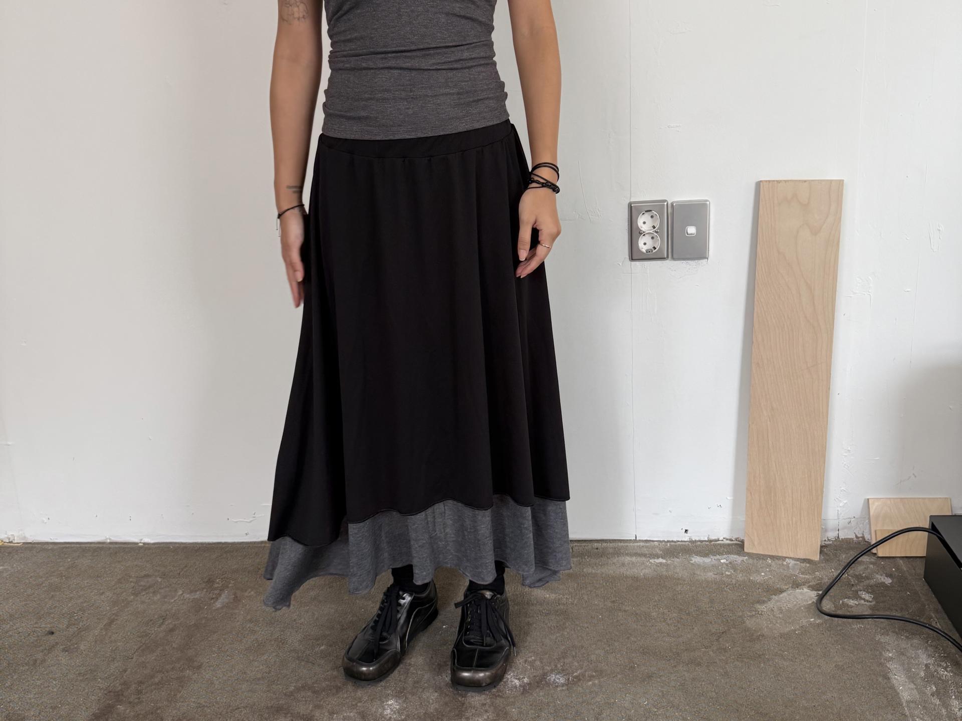 sheer long skirt