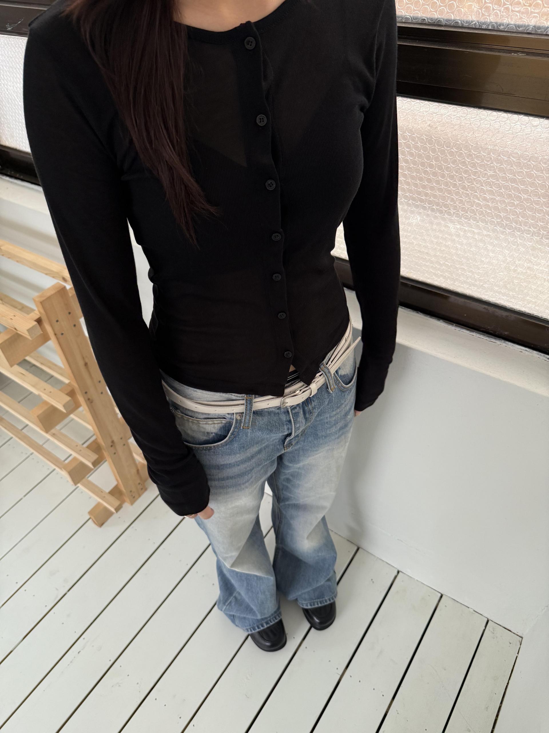 round loose cardigan