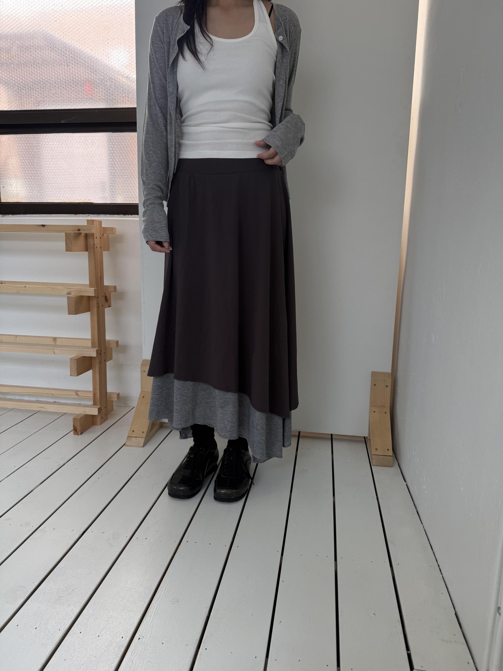 sheer long skirt