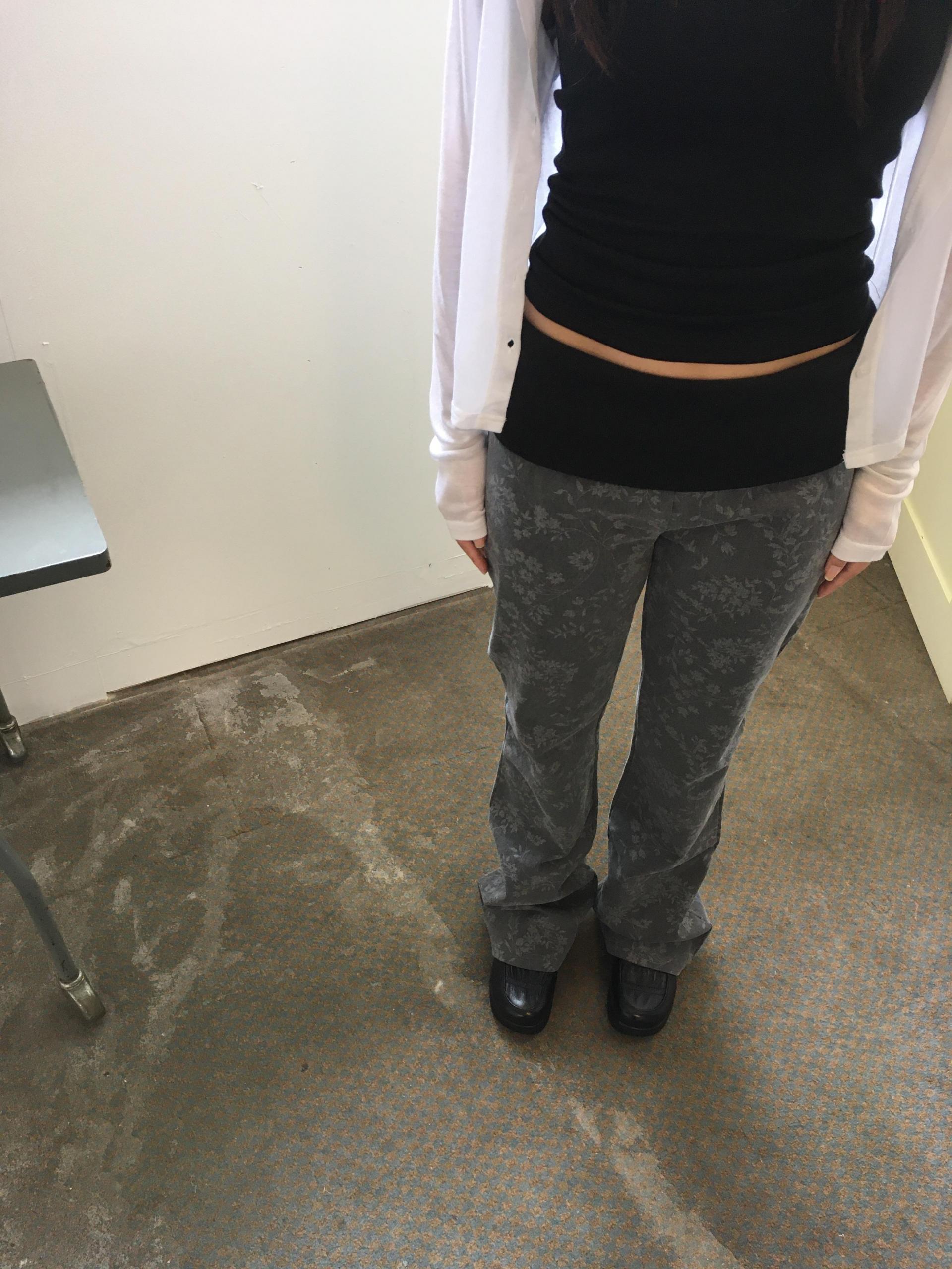 vintage flower bootcut pants