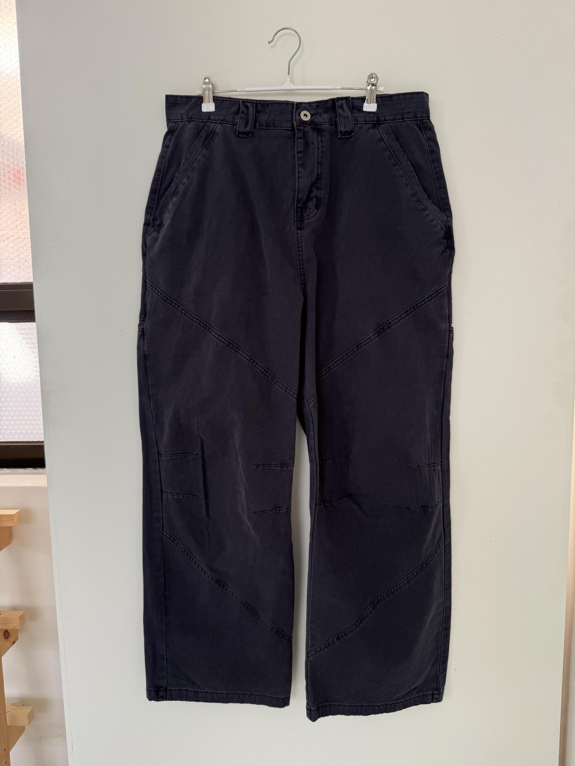 [unisex] washed navy pants