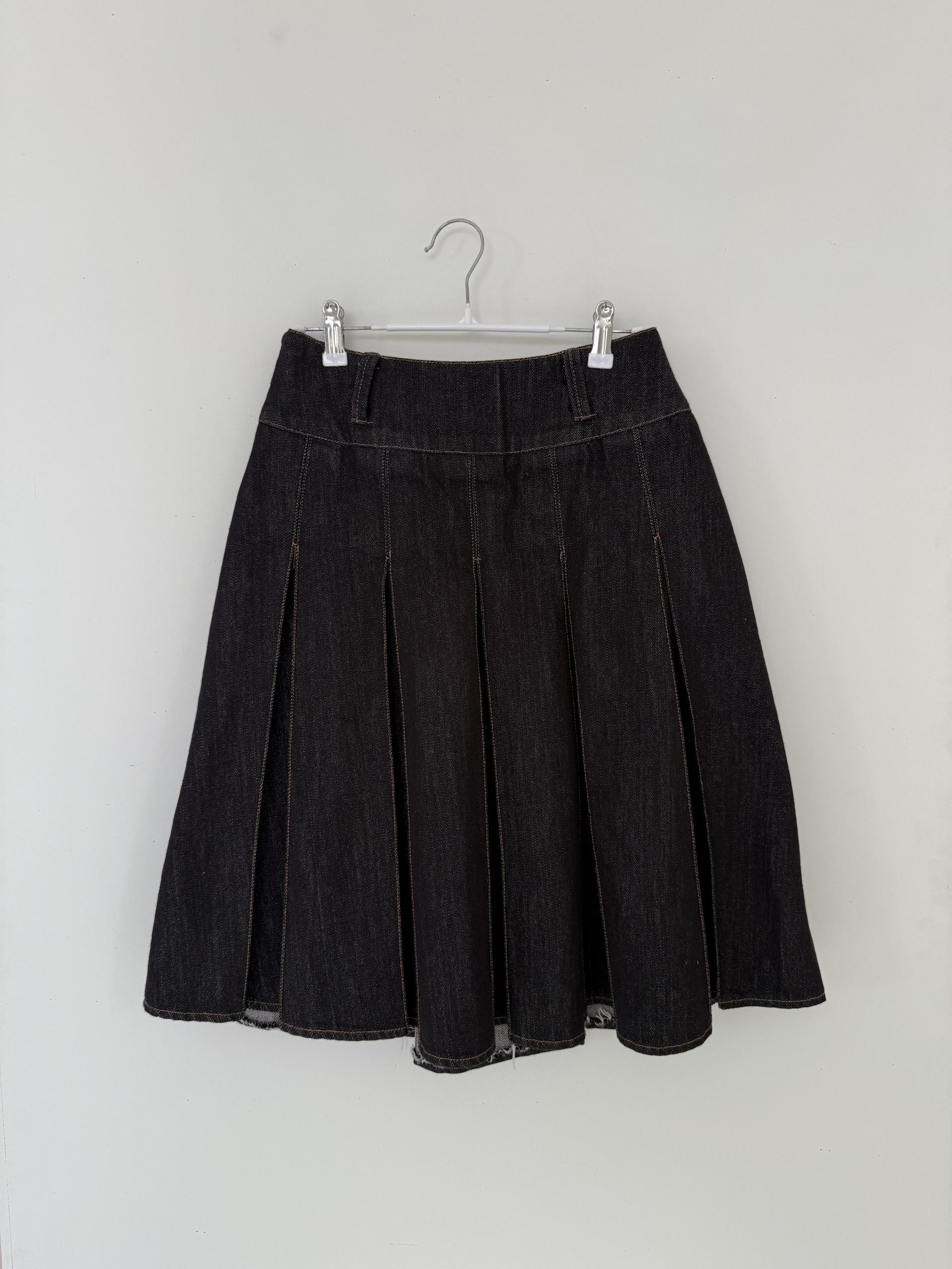 denim midi skirt