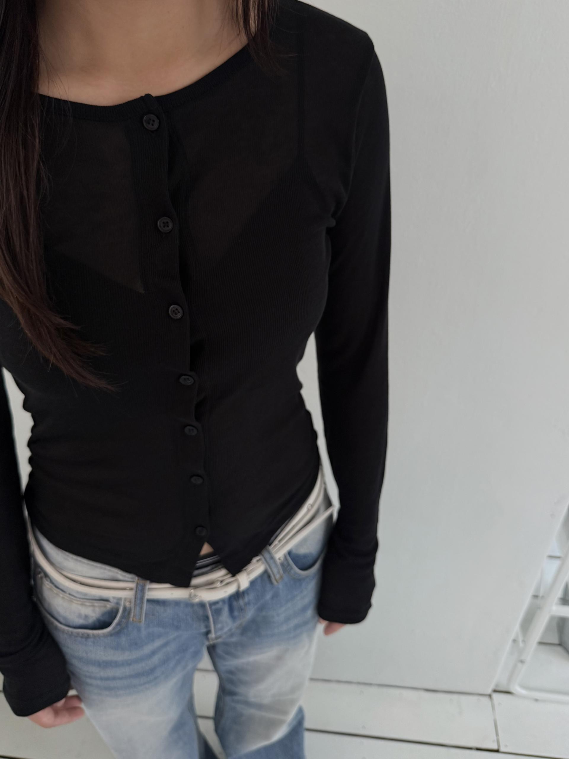 round loose cardigan