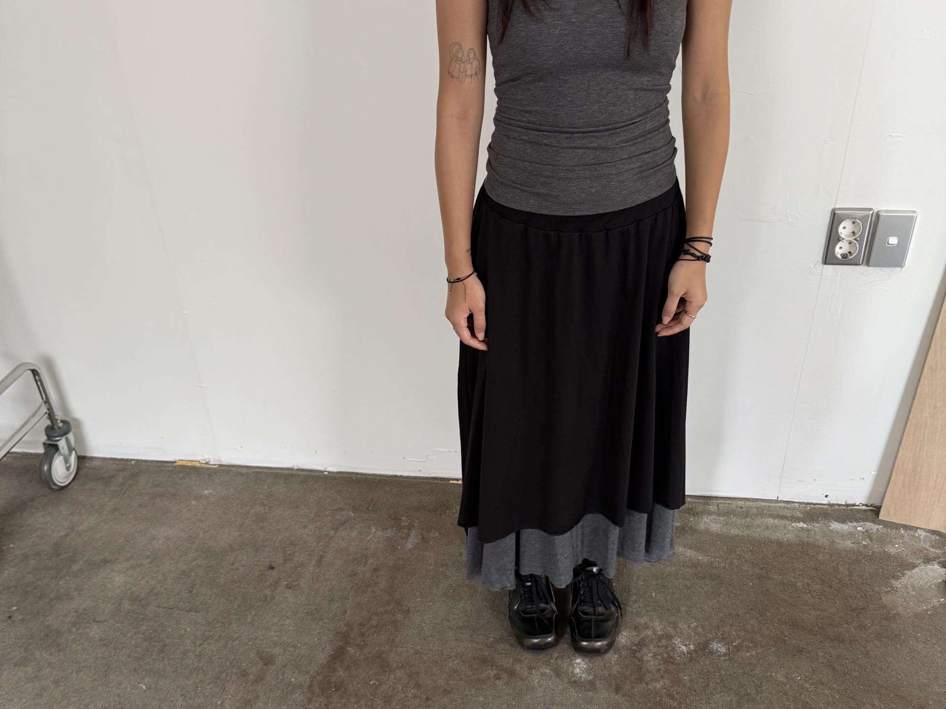 sheer long skirt