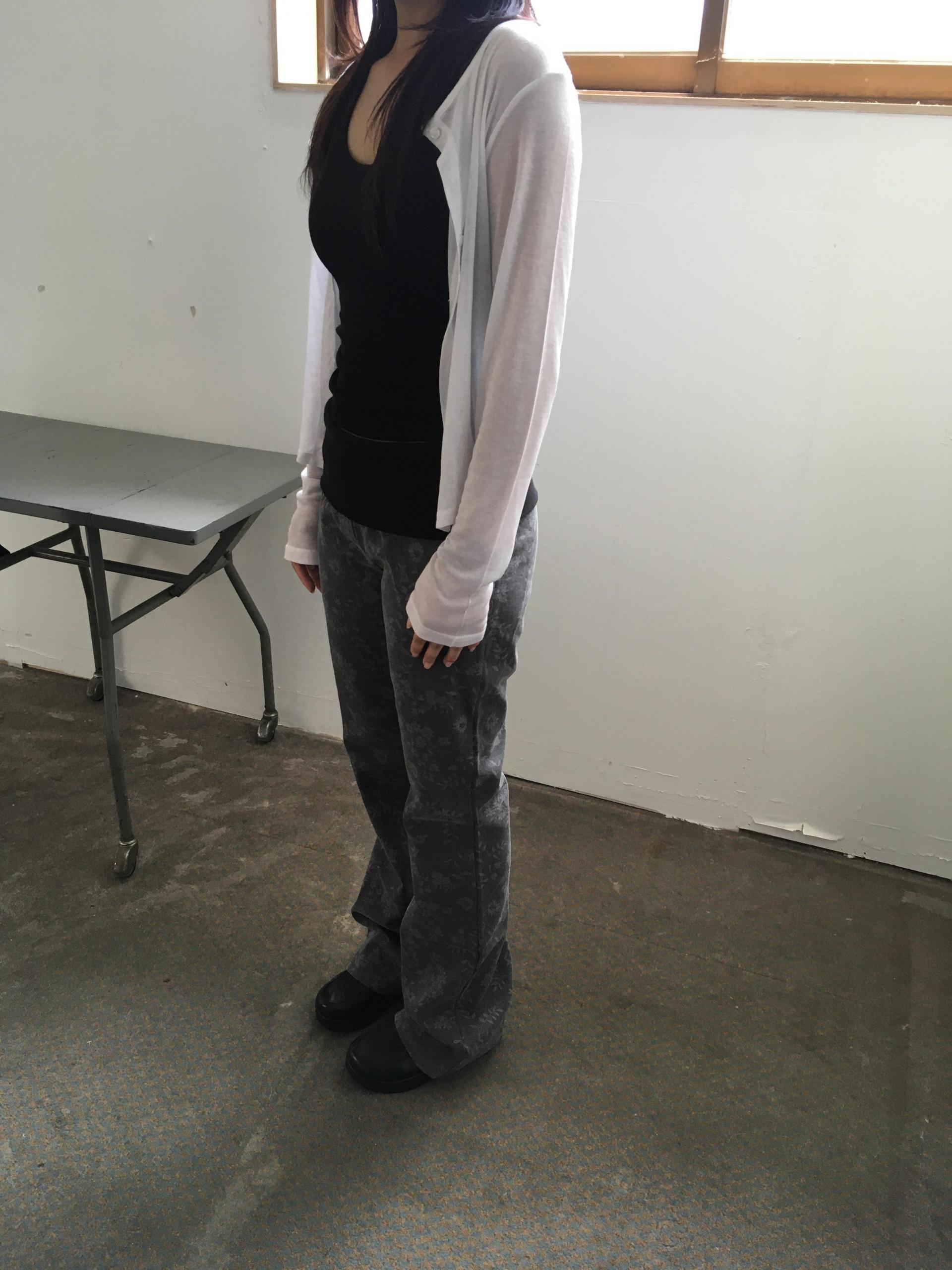 vintage flower bootcut pants