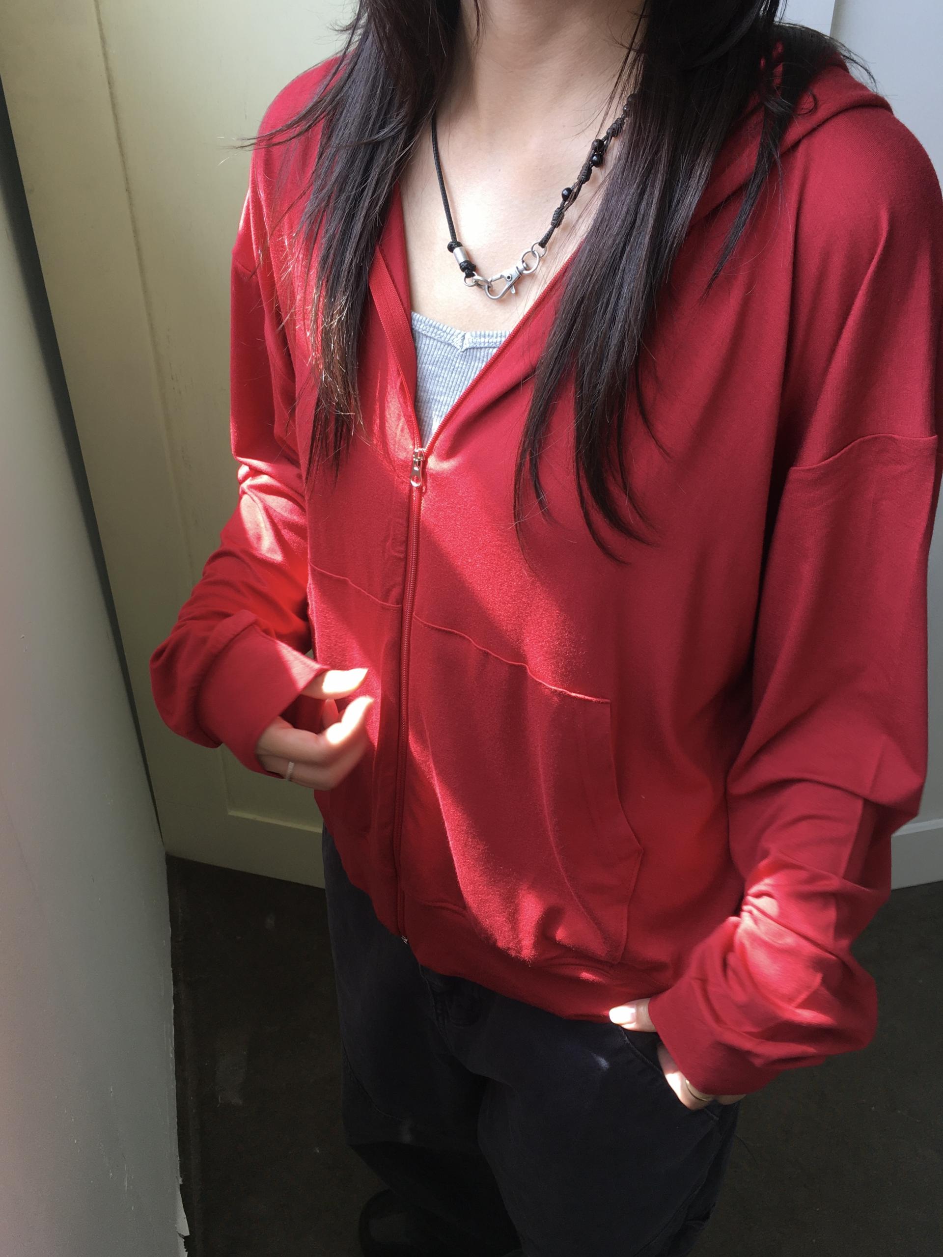 cool light hoodie zip-up