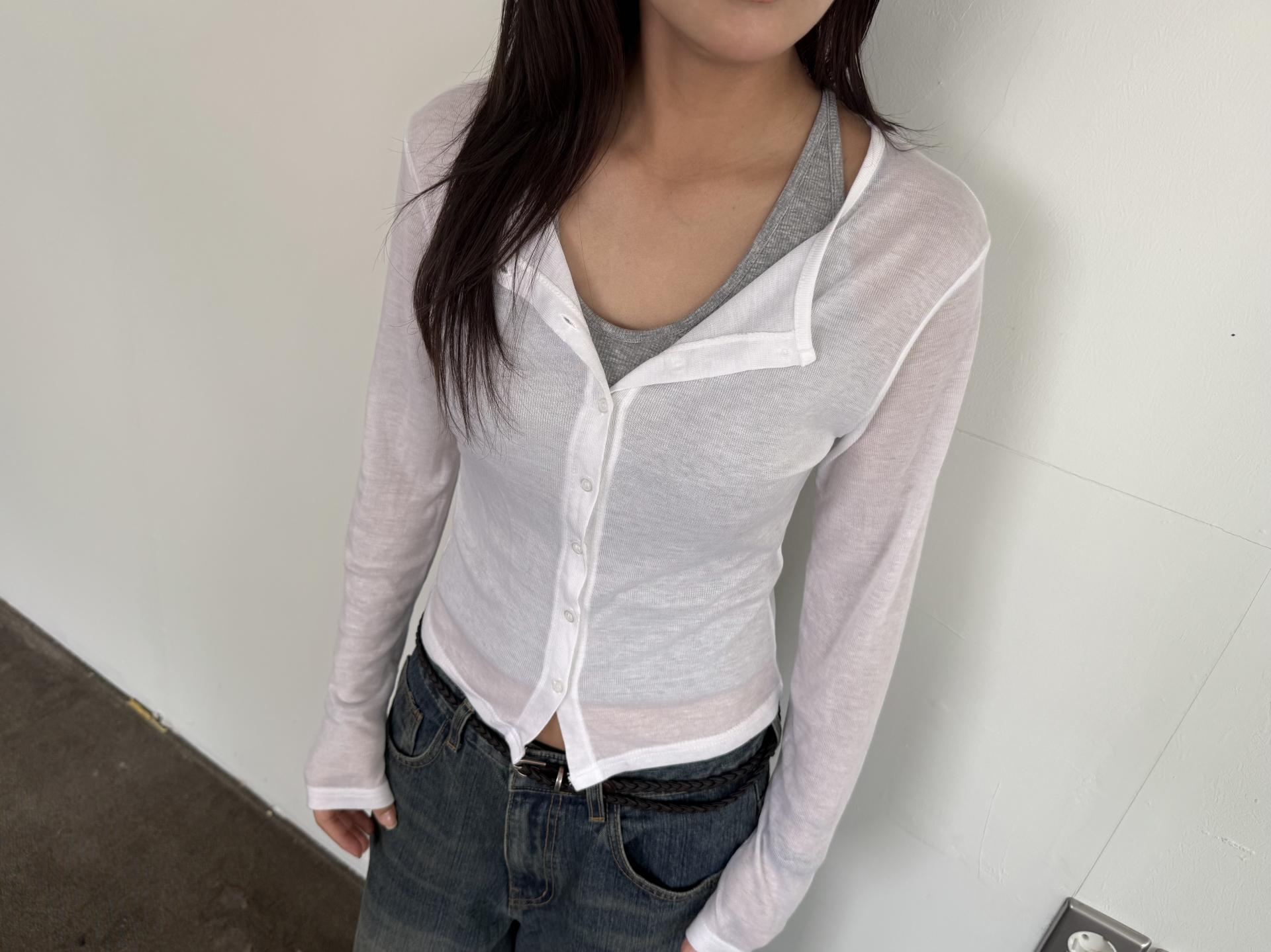 round loose cardigan