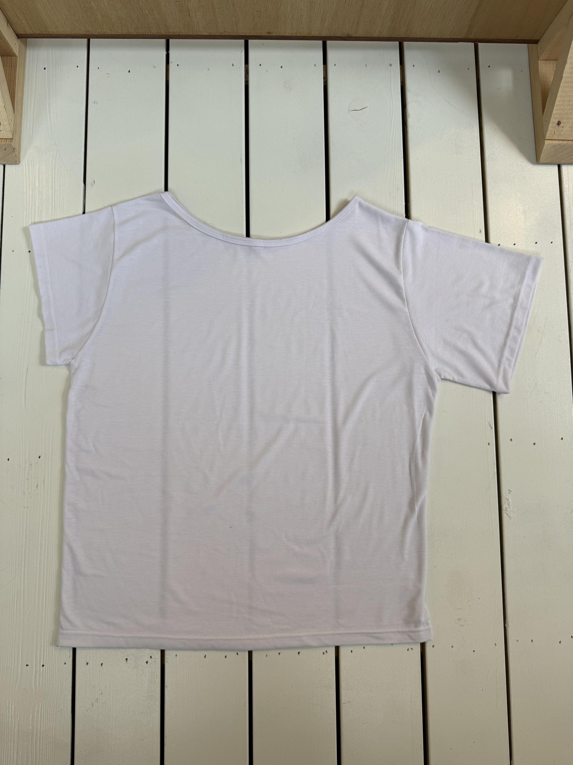 loose one-shoulder tee