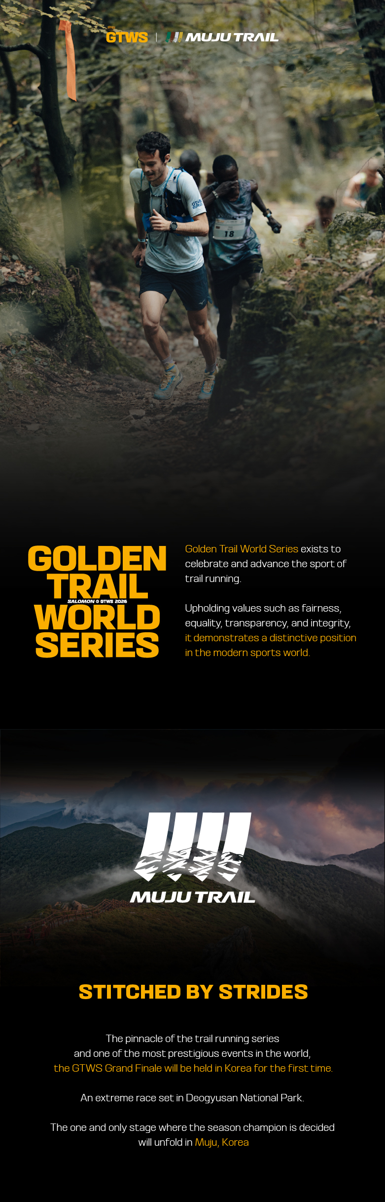 [Early Bird] 2026 GTWS Muju Trail 10K Open Race