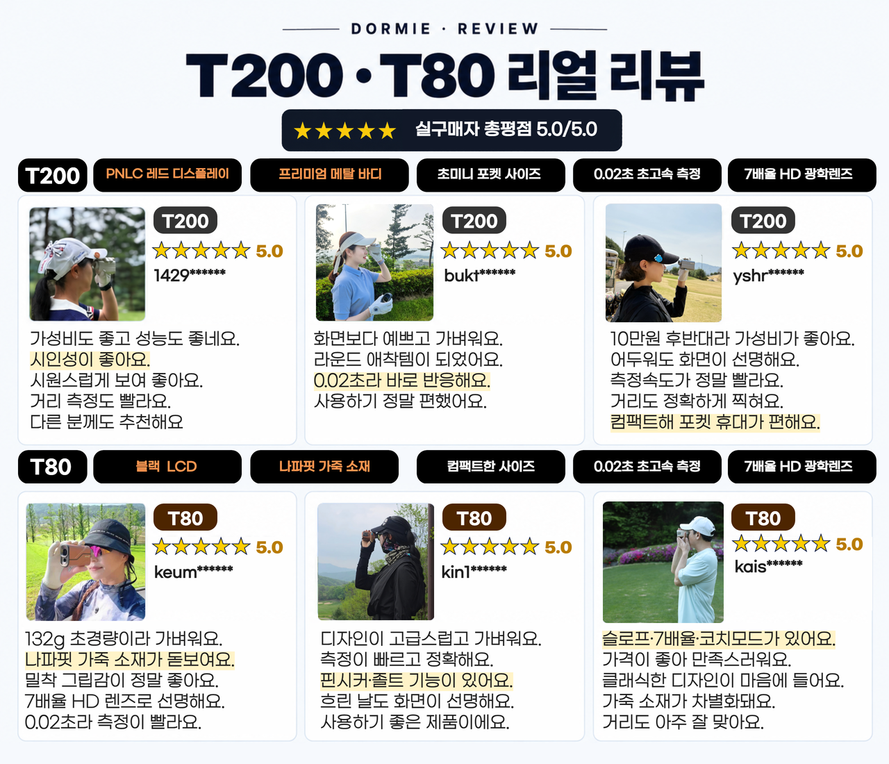 T200·T80 골프거리측정기 실구매자 리얼 리뷰