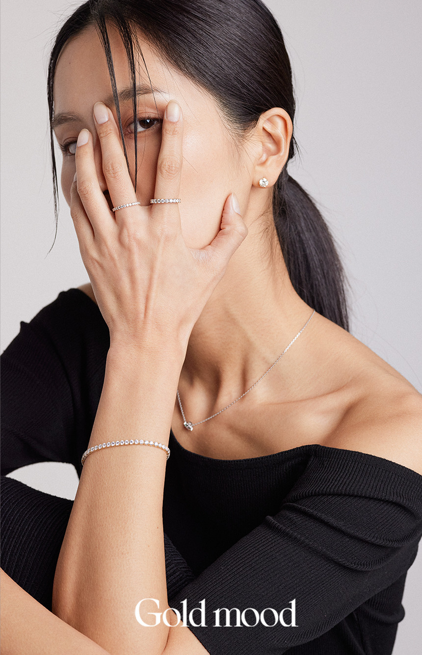 14K 18K 모이사나이트 테니스 팔찌 1부 3mm 4프롱 랩 다이아 클래식 레이어드