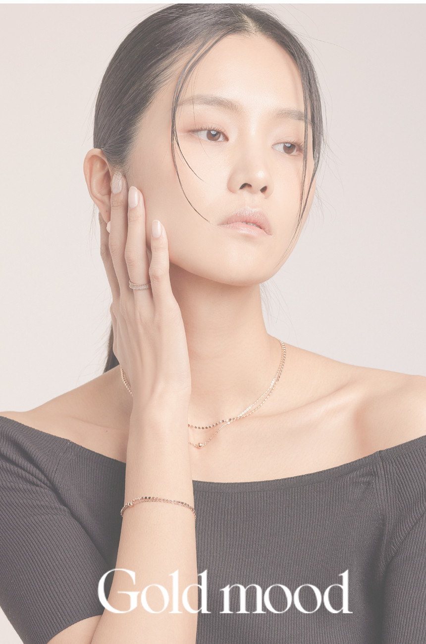 14K 18K 골드볼 두줄 체인 레이어드 목걸이