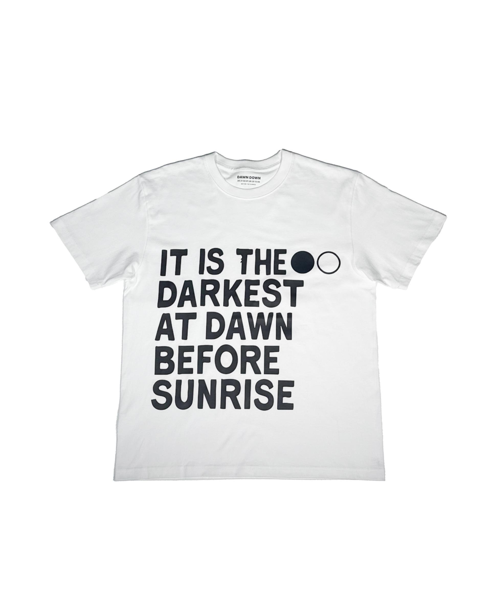 [UNISEX] BASIC PRINTING HALF SLEEVE T WHITE