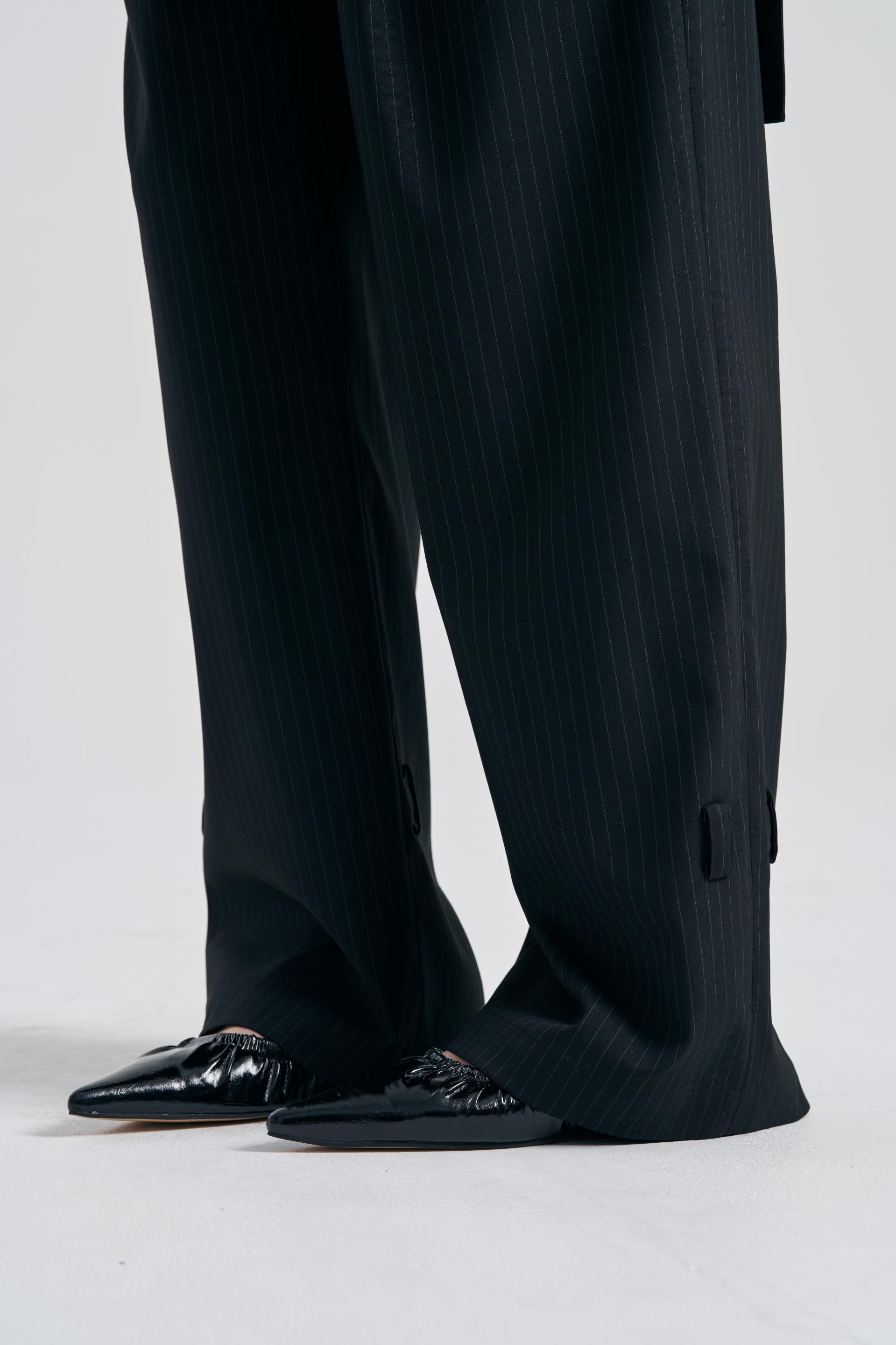 [PRE-ORDER] TWO-WAY CONTRAST POCKET TROUSERS BLACK