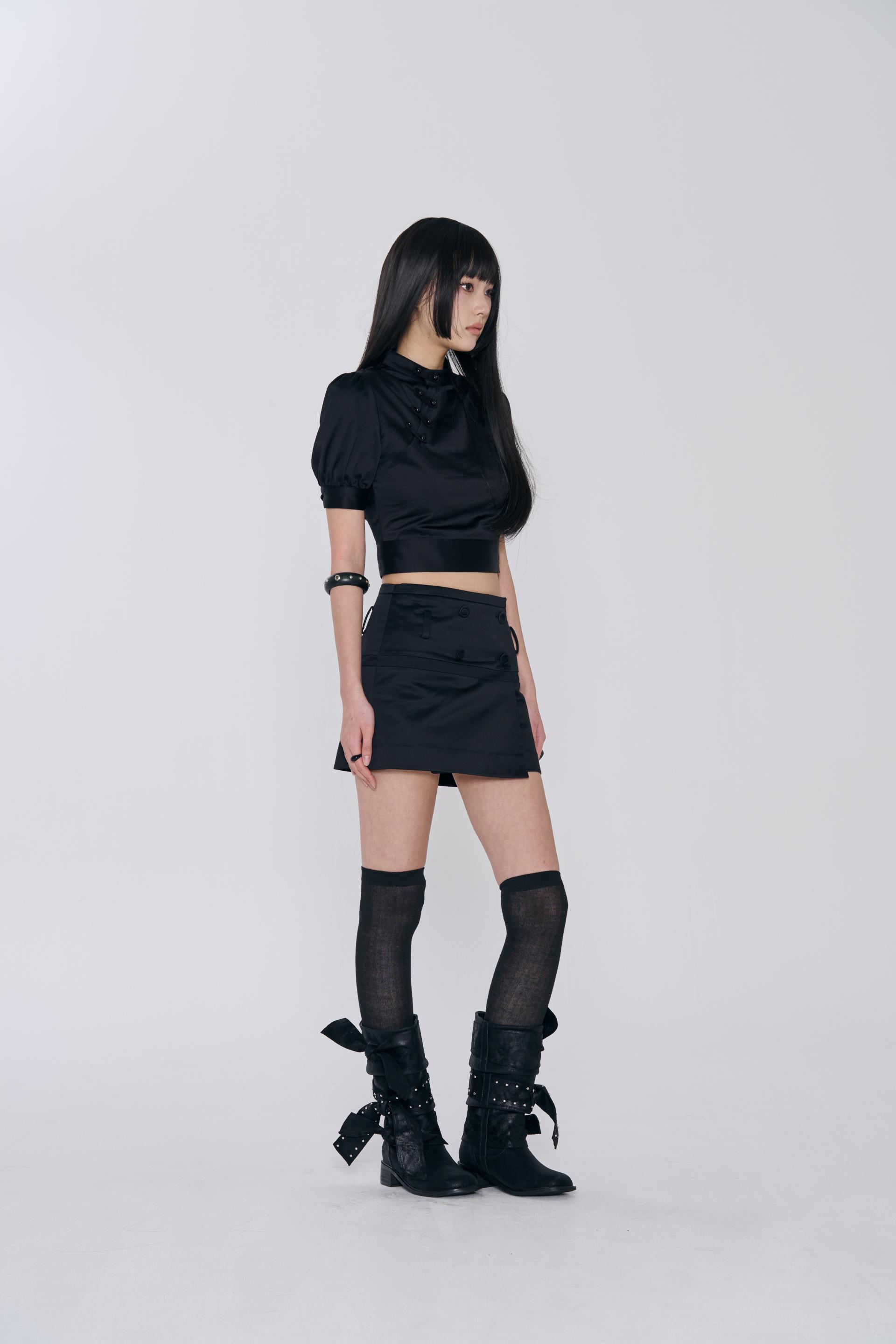 [PRE-ORDER] PUFF CUT BLOUSE BLACK