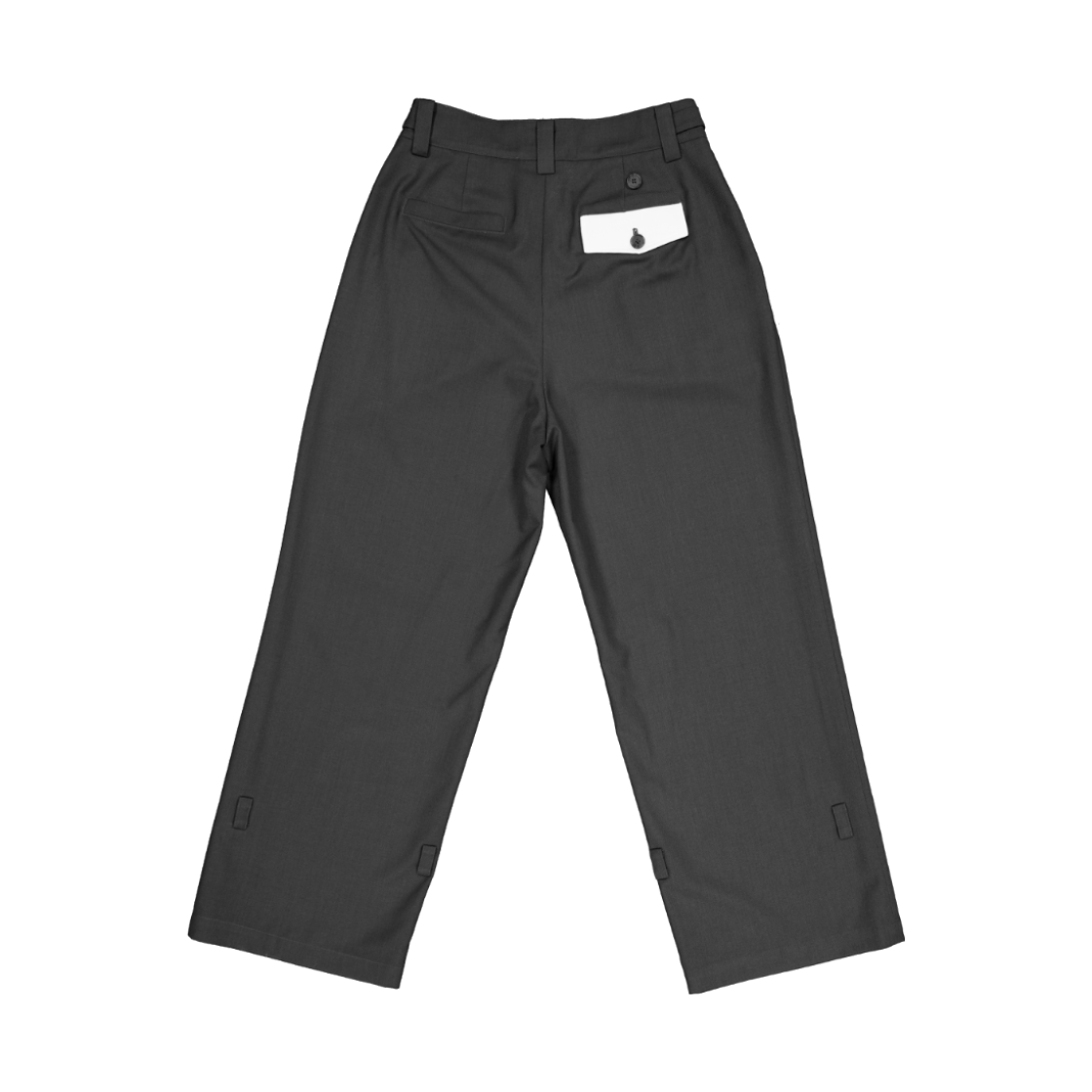 [SIGNATURE] TWO-WAY CONTRAST POCKET TROUSERS CHARCOAL