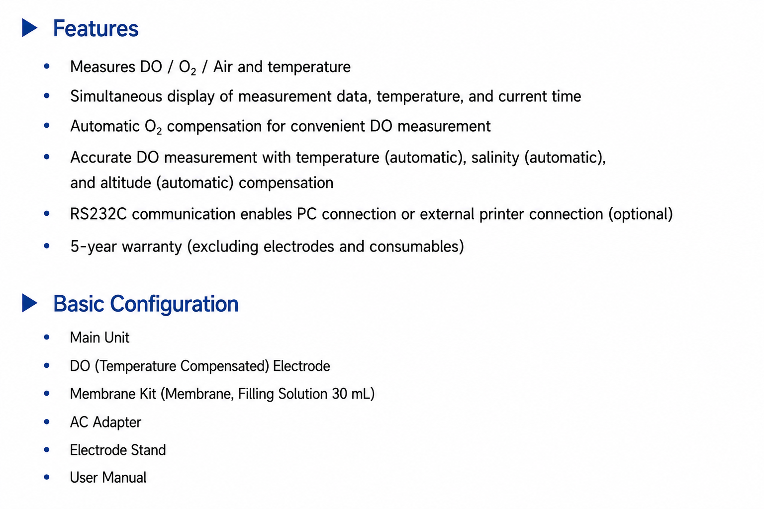 DO-300L Portable DO/O₂/Air/Temp Meter