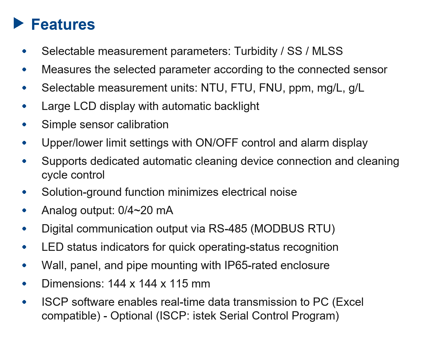 HT9000 Turbidity/SS/MLSS Controller