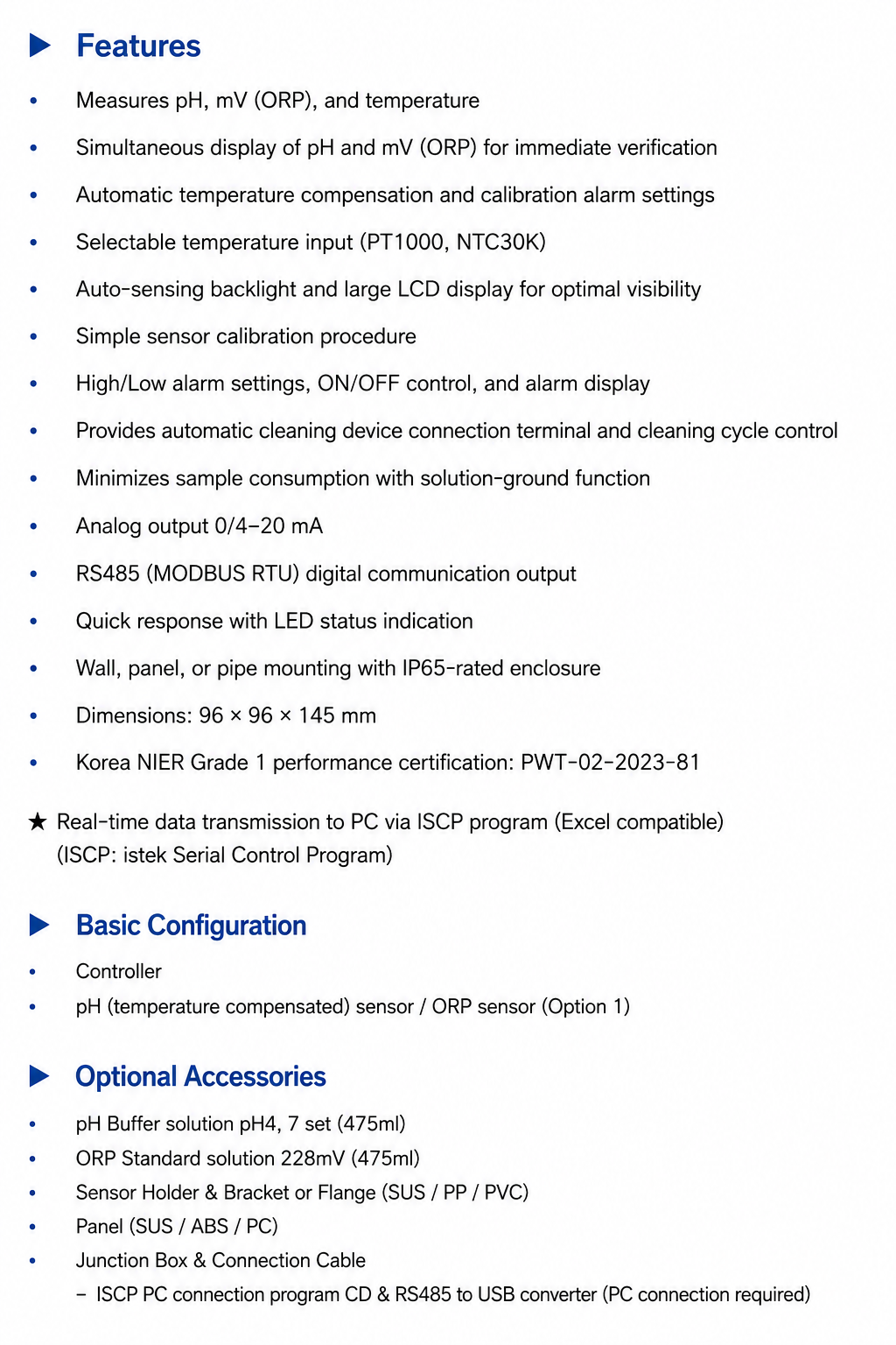 HP960 pH/ORP/Temp Online Transmitter