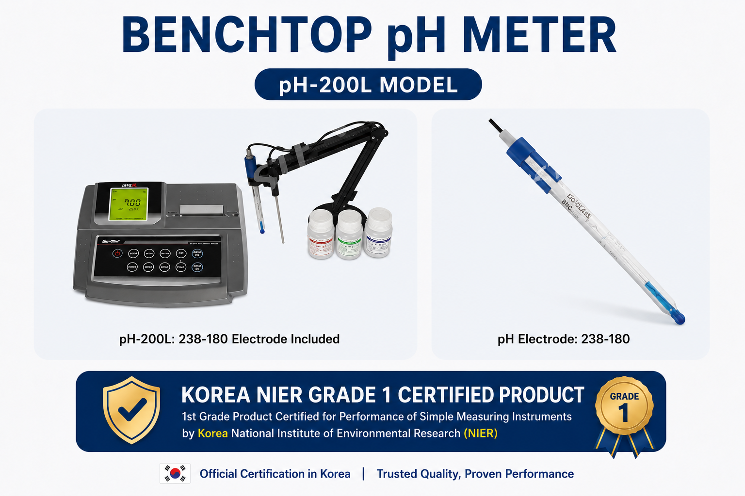 pH-200L Laboratory pH/mV/Temperature Meter