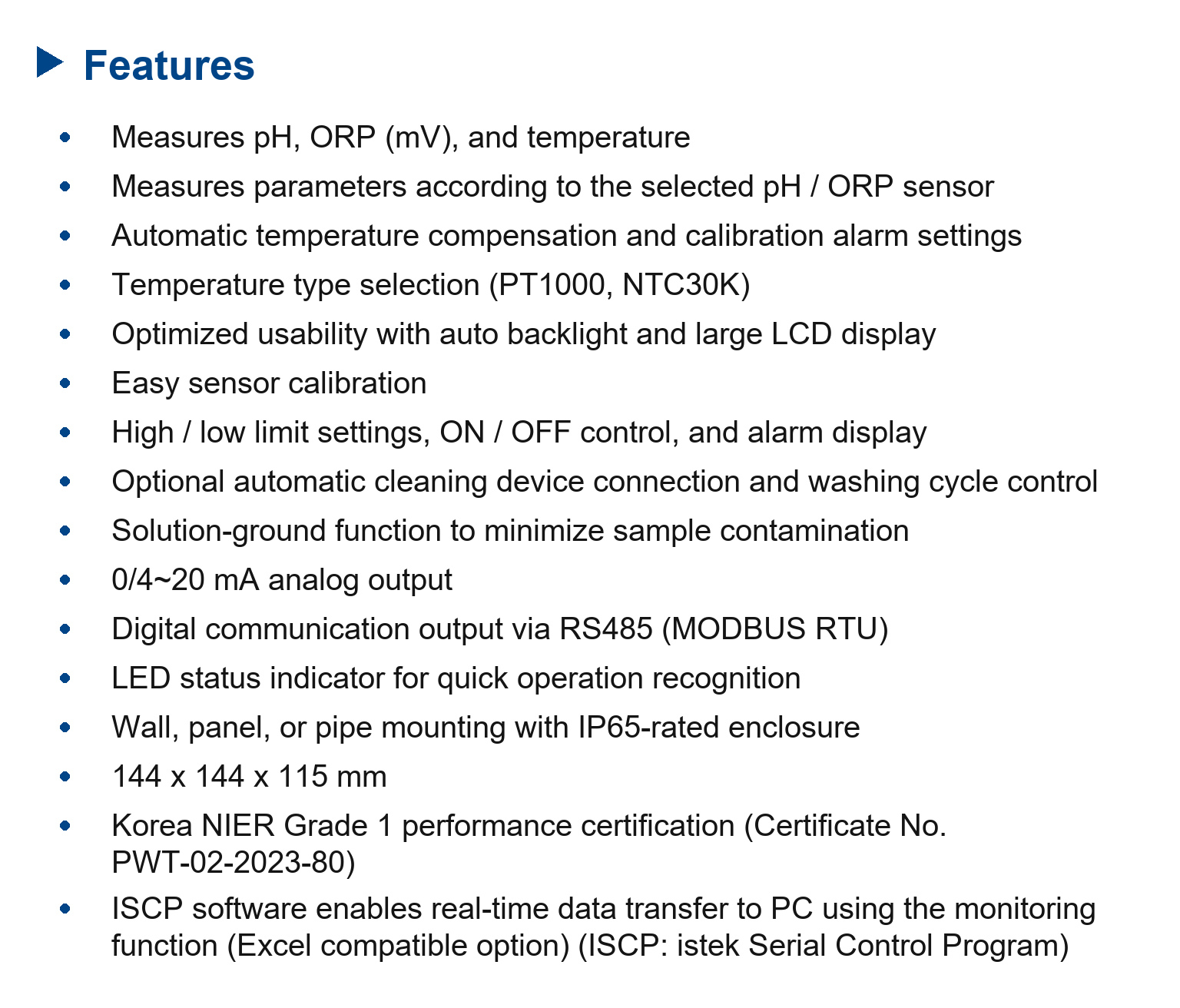HP2000 pH/ORP/Temp Online Transmitter 복제