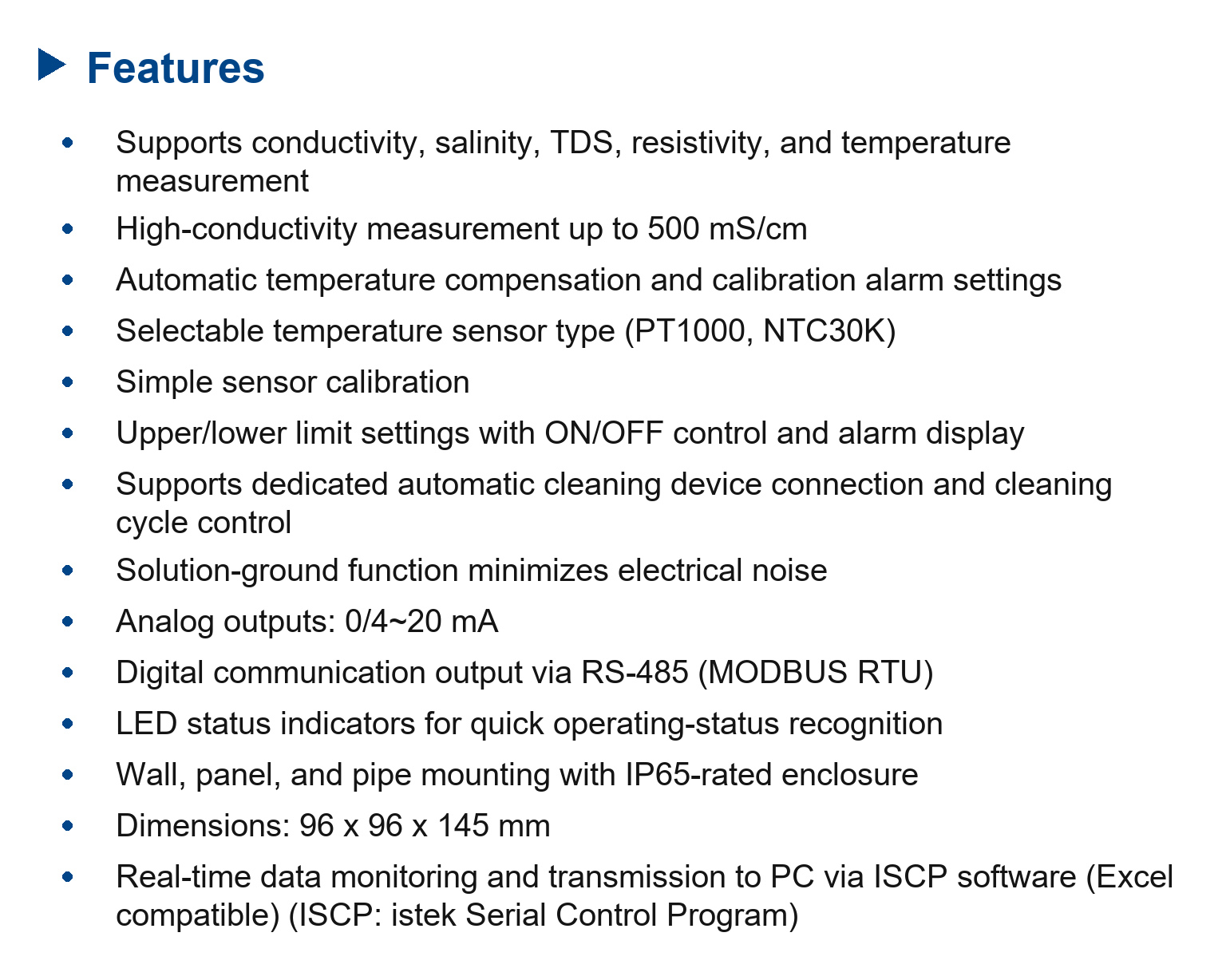 HC960 Conductivity/Salinity/Temp Online transmitter