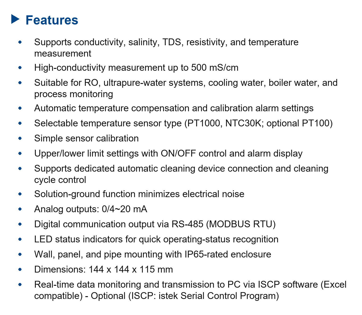 HC4000 Conductivity/Salinity/Temp Online transmitter