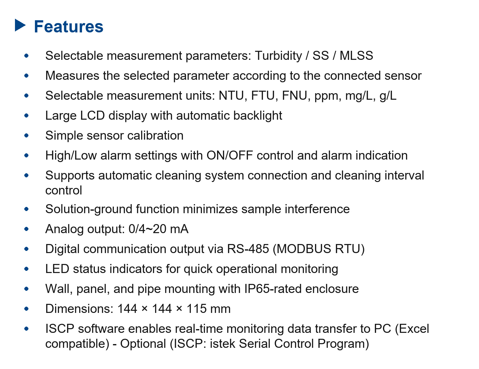 MT9500 Turbidity/SS/MLSS Controller