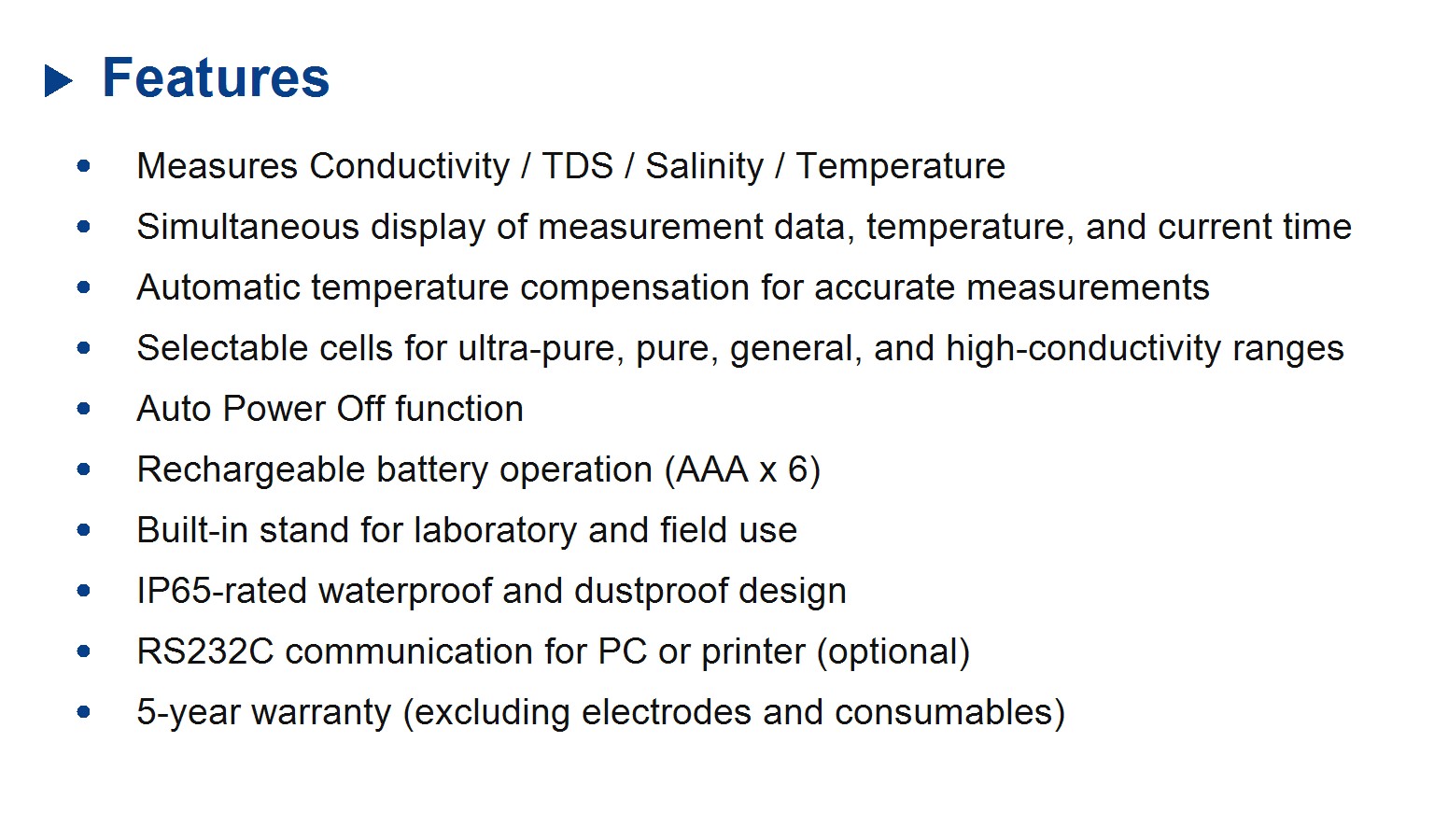 EC-40N Portable Conductivity/TDS/Salinity Meter 복제