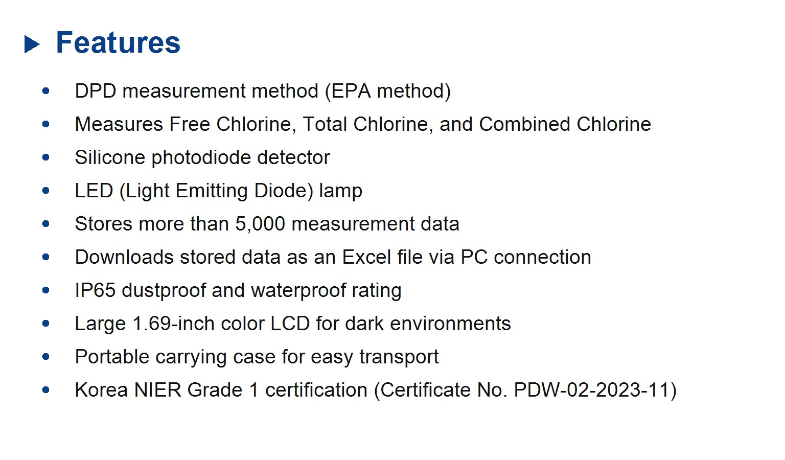 K300-RC Portable Residual Chlorine Meter 복제
