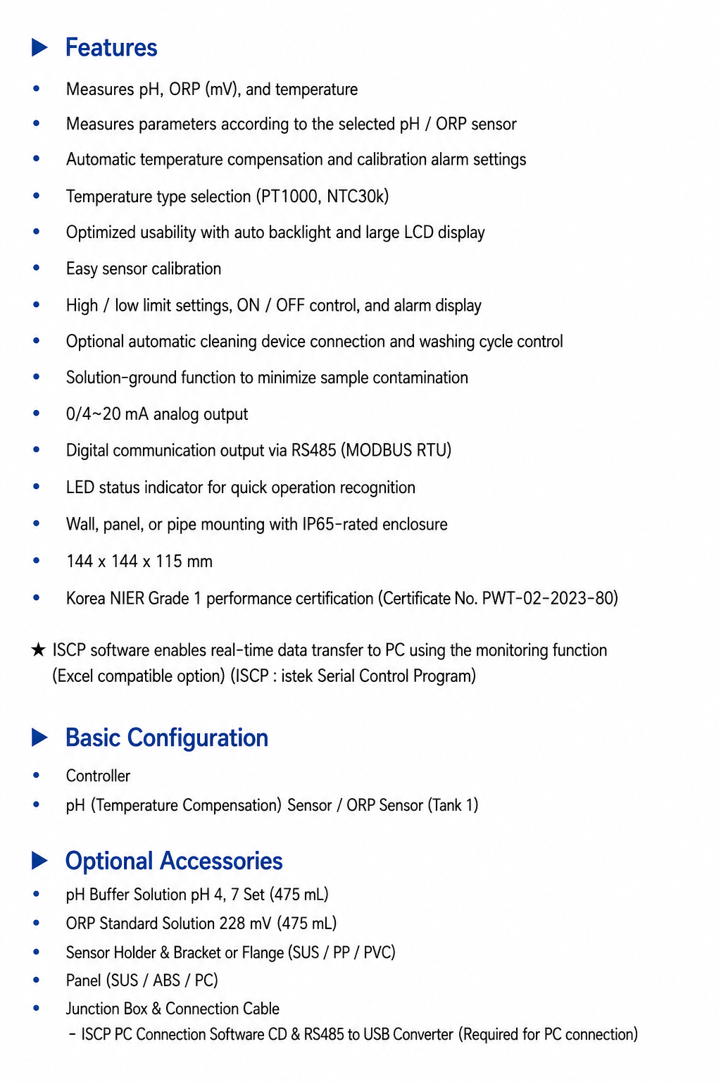 HP2000 pH/ORP/Temp Online Transmitter