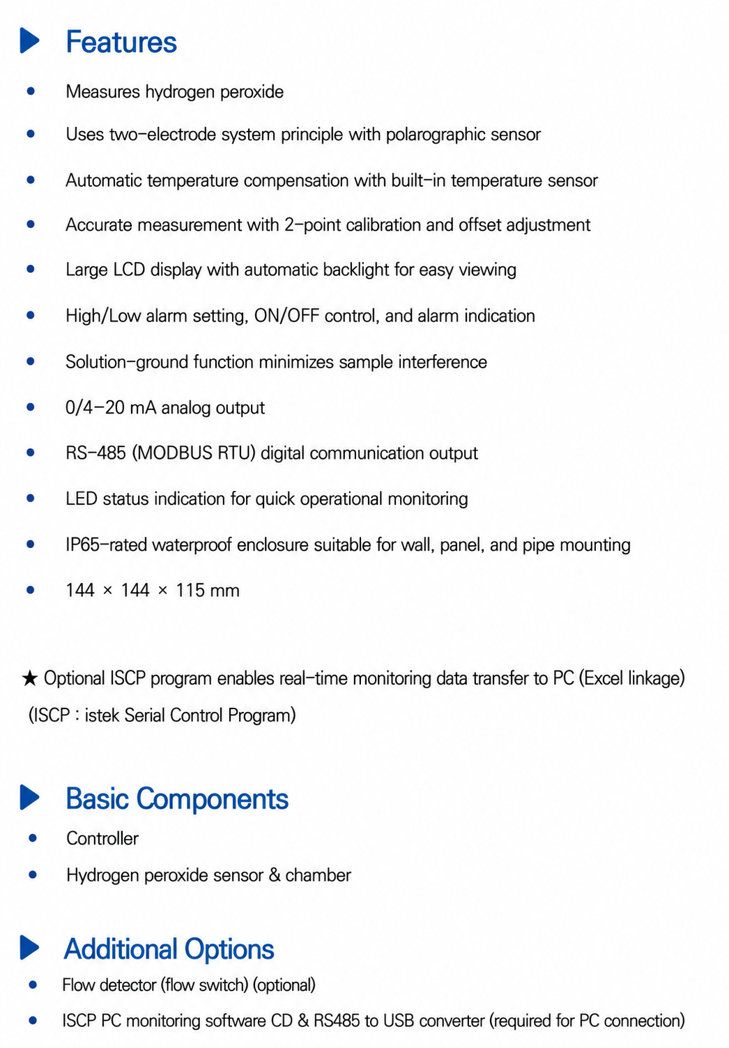 MHP5000 H2O2(Hydrogen peroxide) Controller